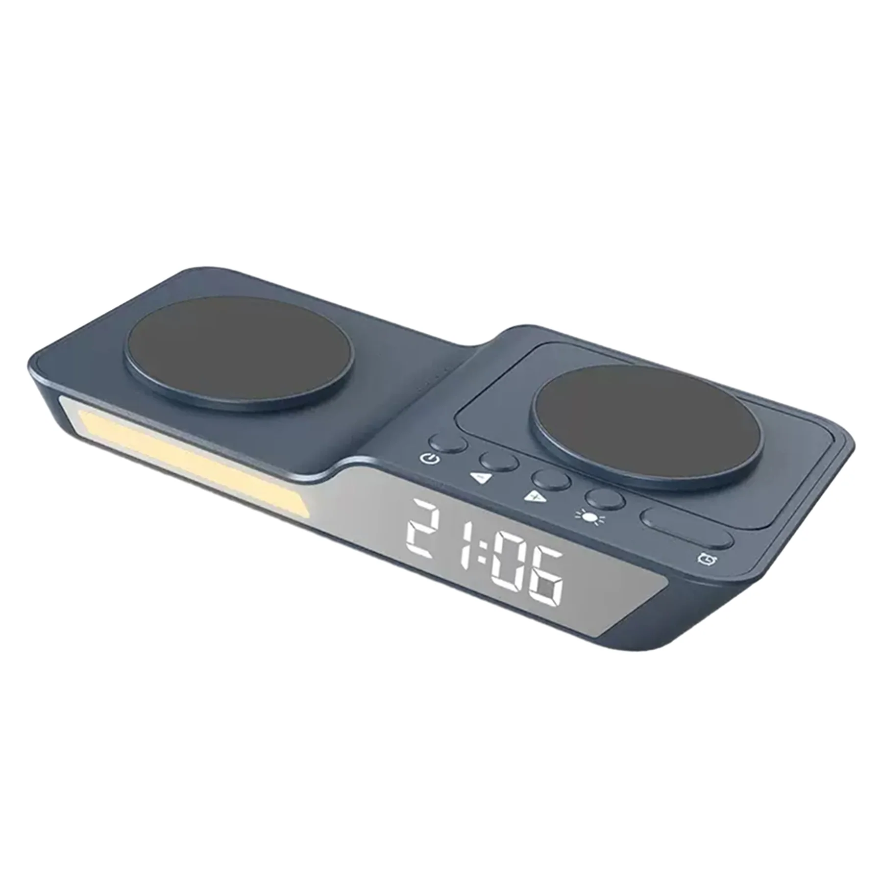 Home Dual Cell Phone Wireless Charging With Digital Clock