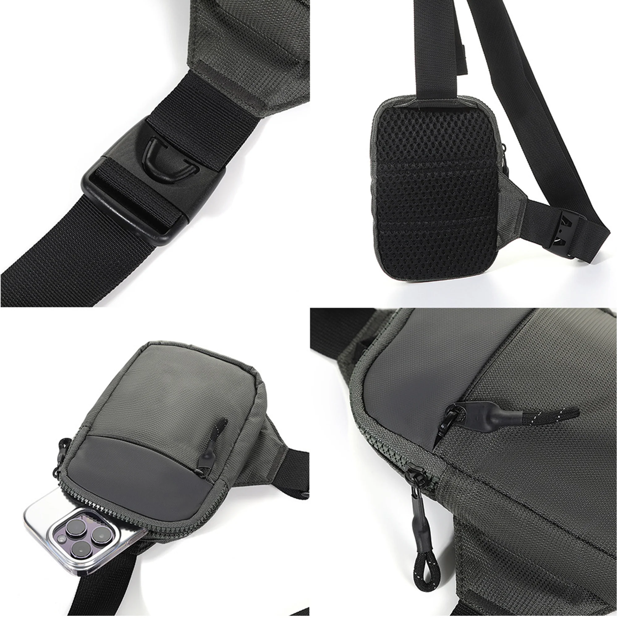 7 1/2" H x 5 1/2" W Mini Sling Bag for Men Women