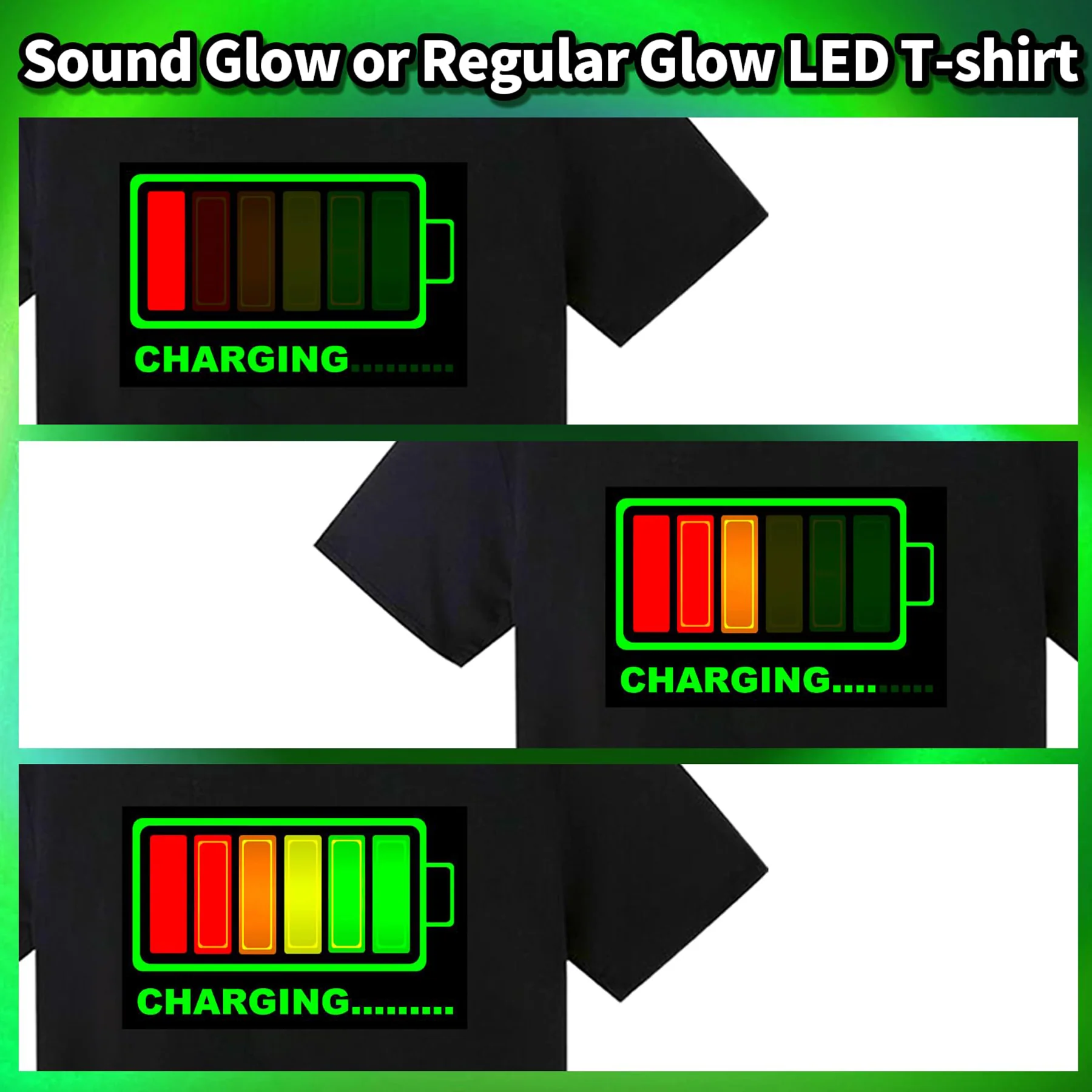 Custom Led Shirt Sound Activated Light Up Rave Shirts