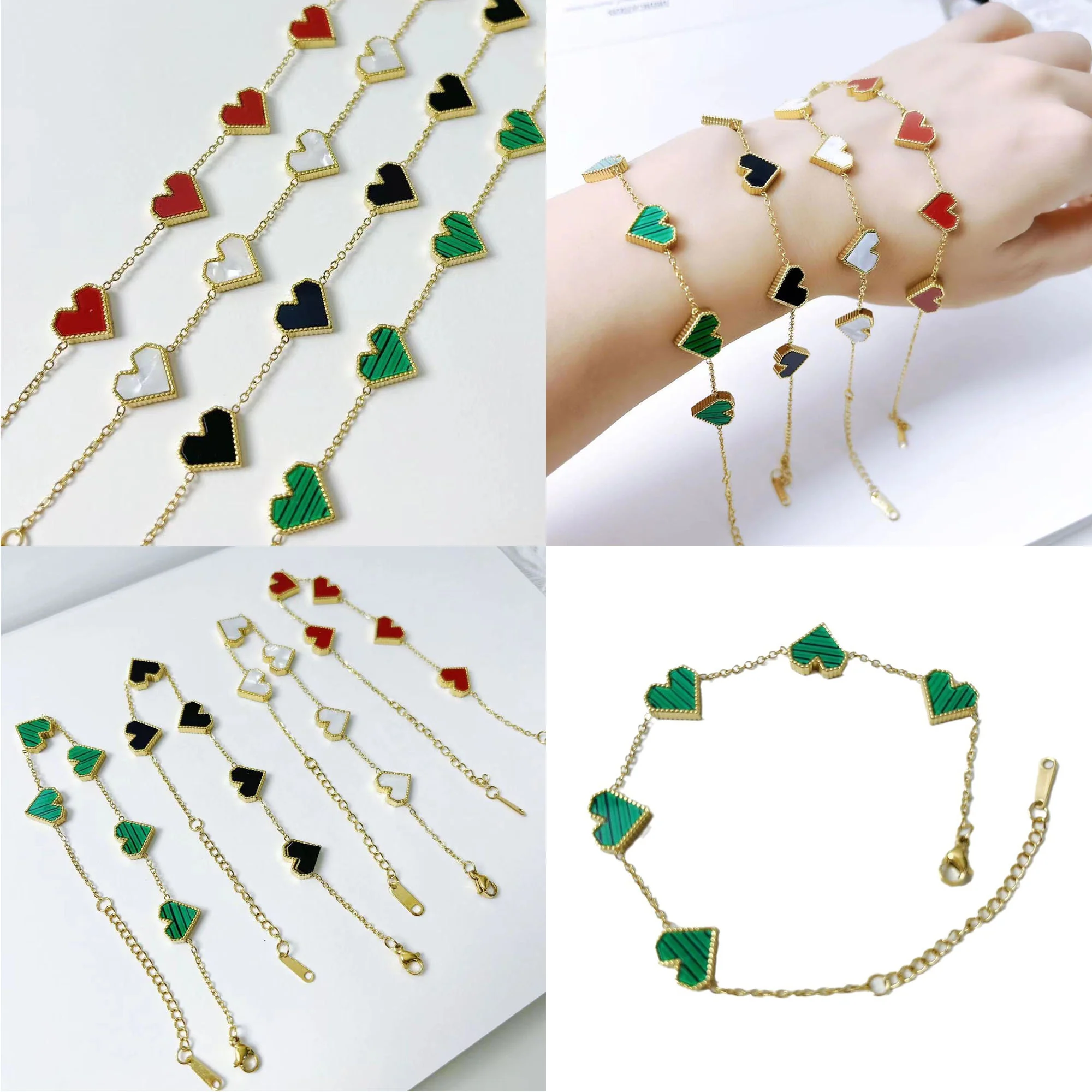 Heart Shaped Link Bracelets