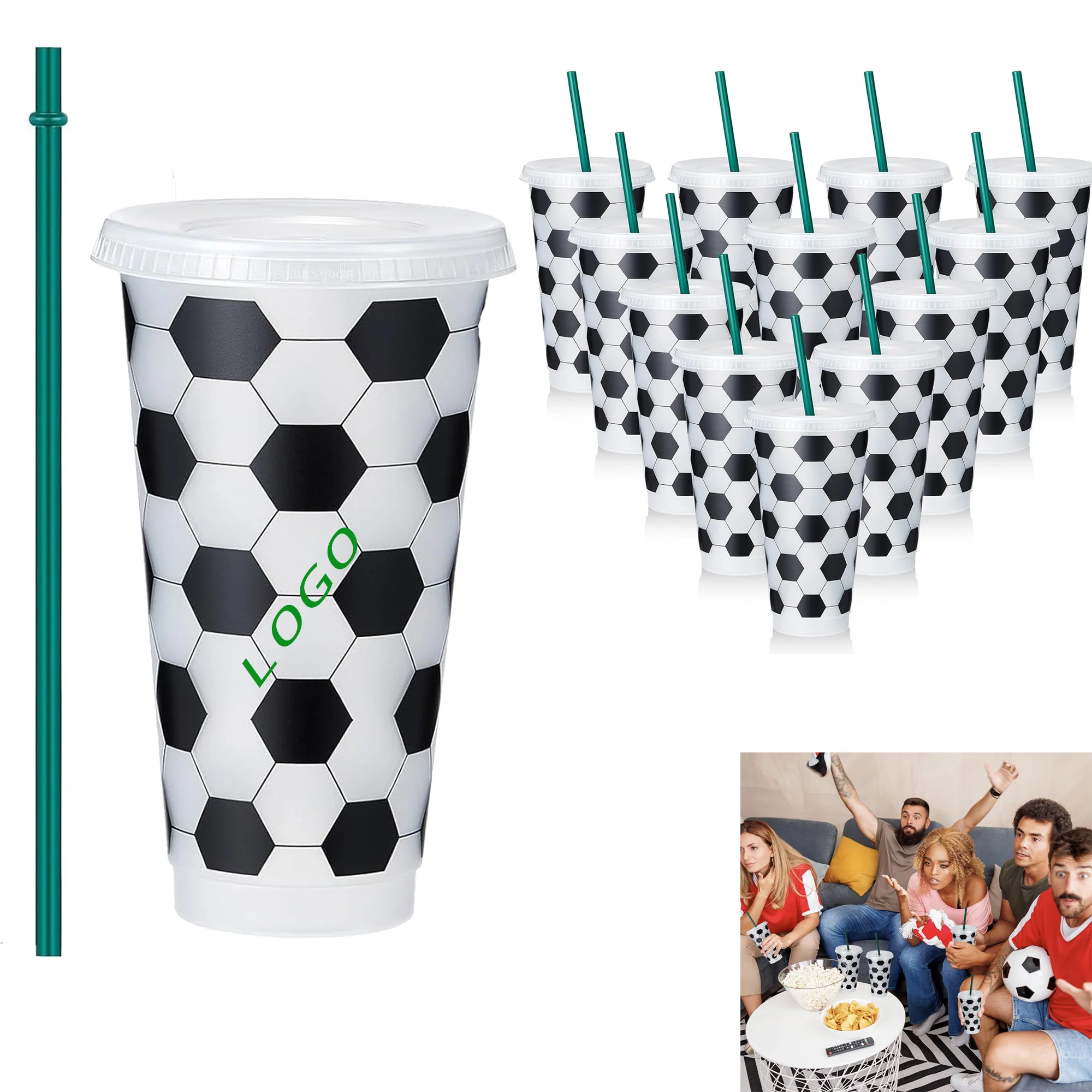 Environmentally Friendly Reusable Plastic Soccer Cup