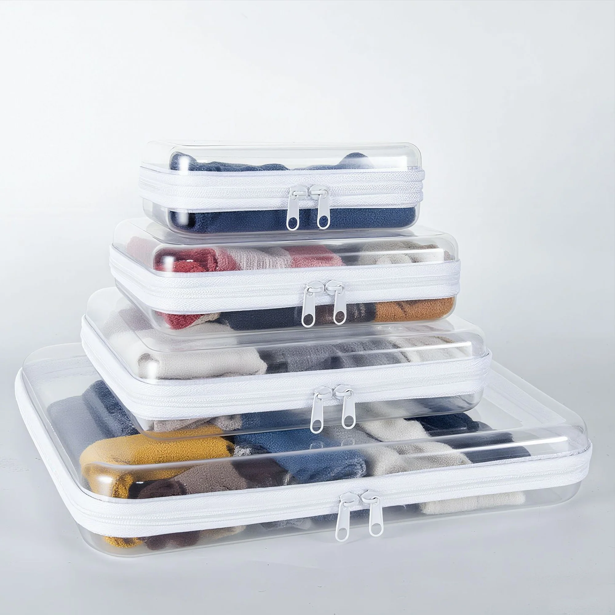 Clear Hard Plastic Zipper Case