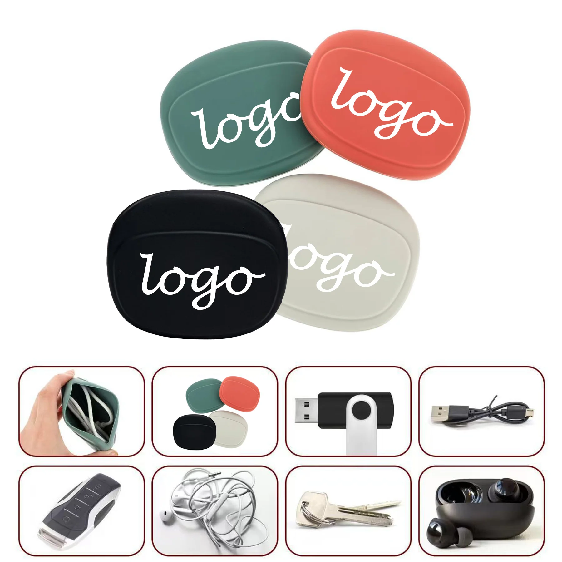 Silicone Portable Organizer For Earphones And Chargers