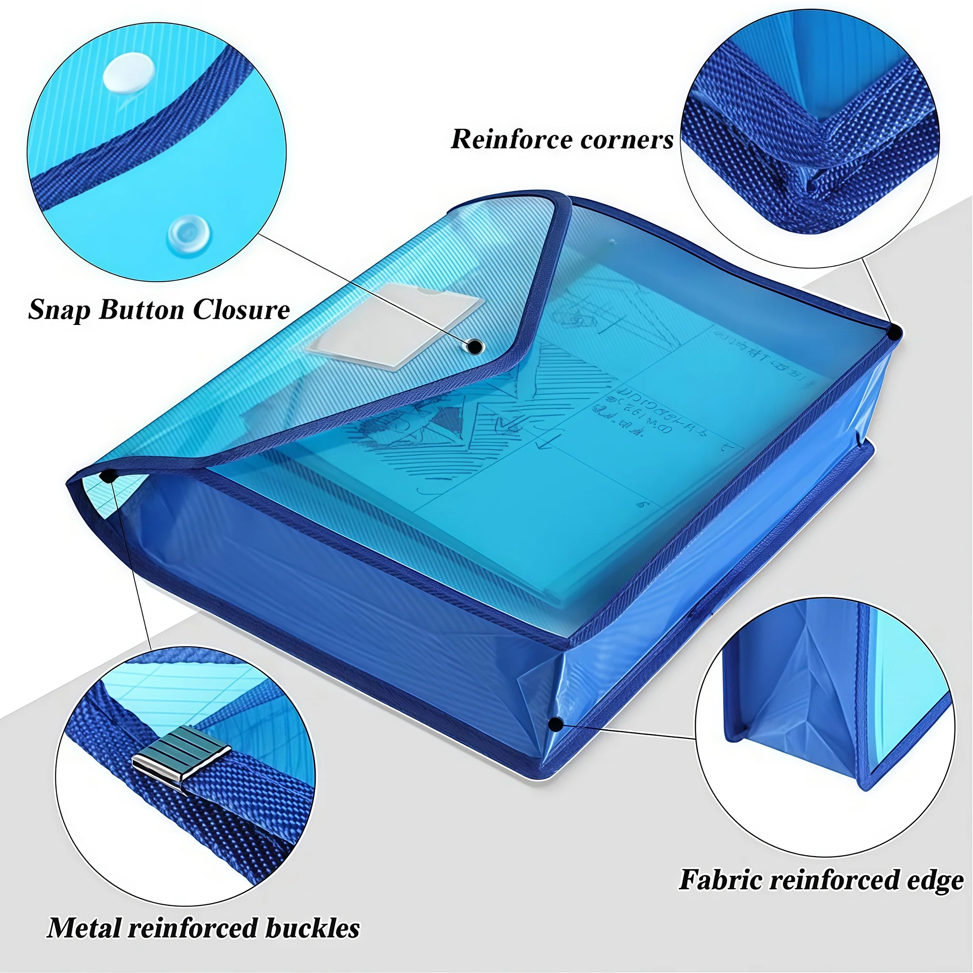 A4 Colored Expandable Envelope Plastic Folder