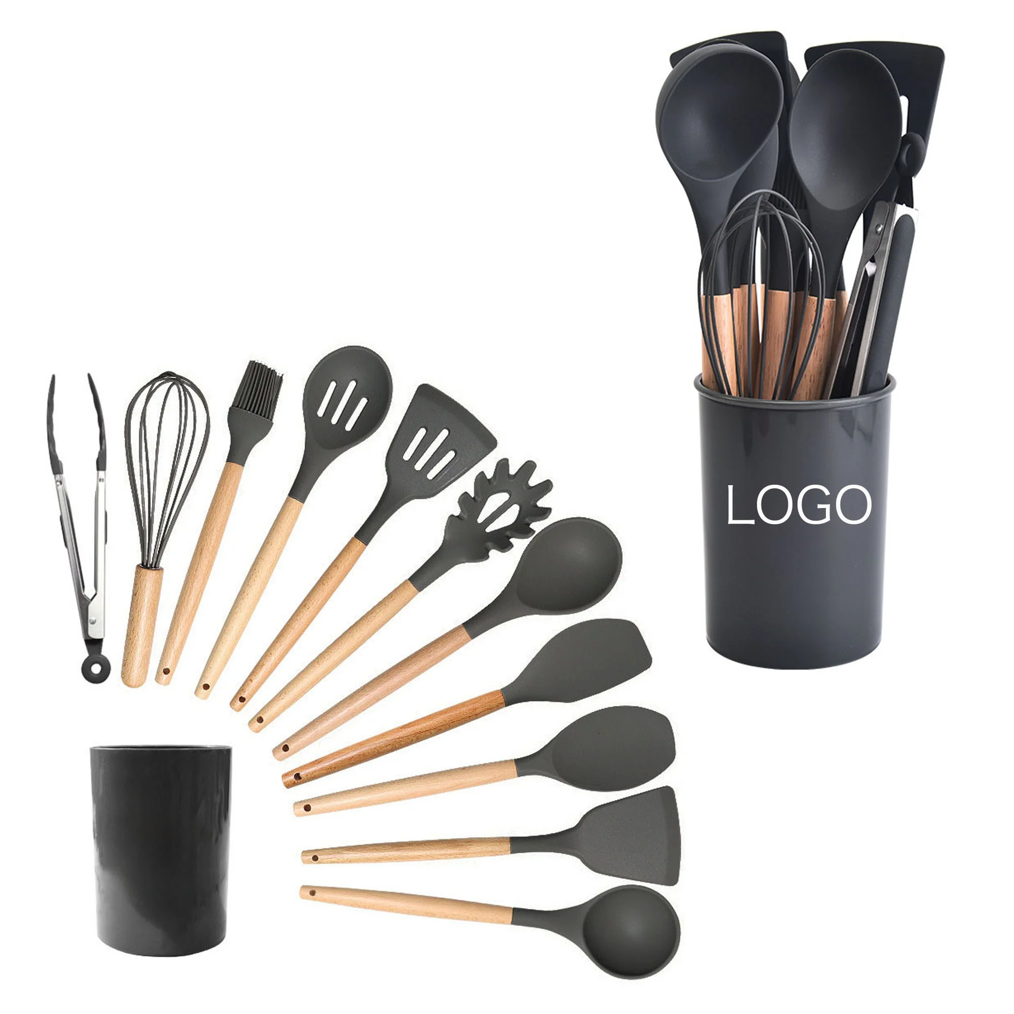 12-Piece Kitchen Utensil Set With Holder