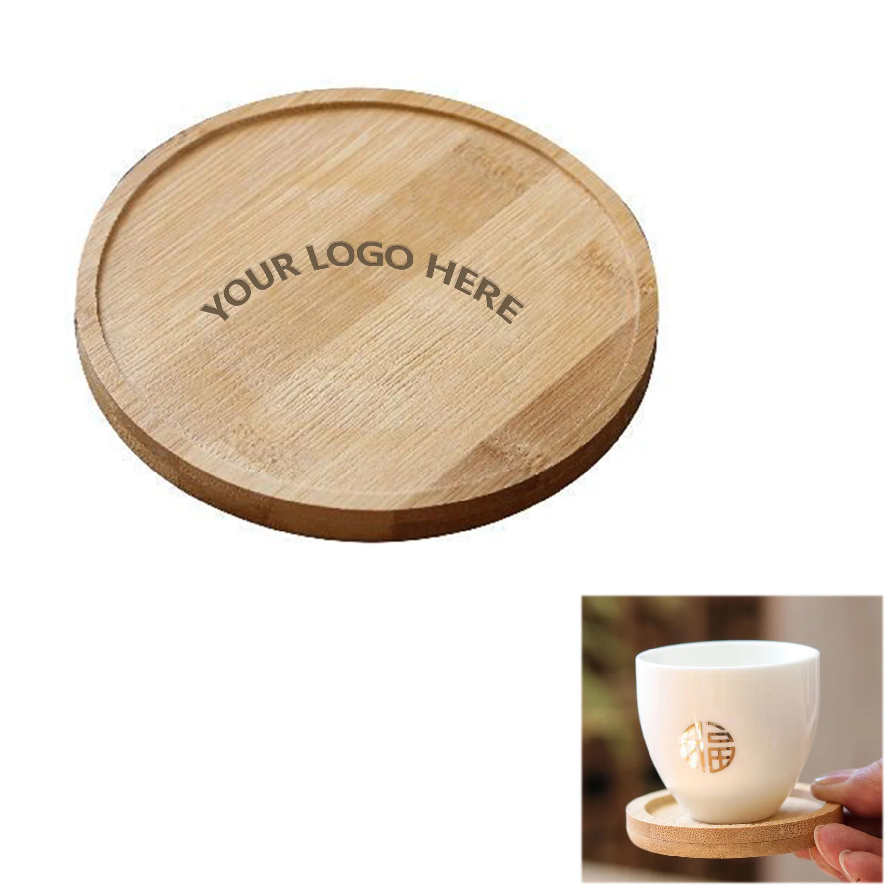 4.3in  Bamboo Coasters