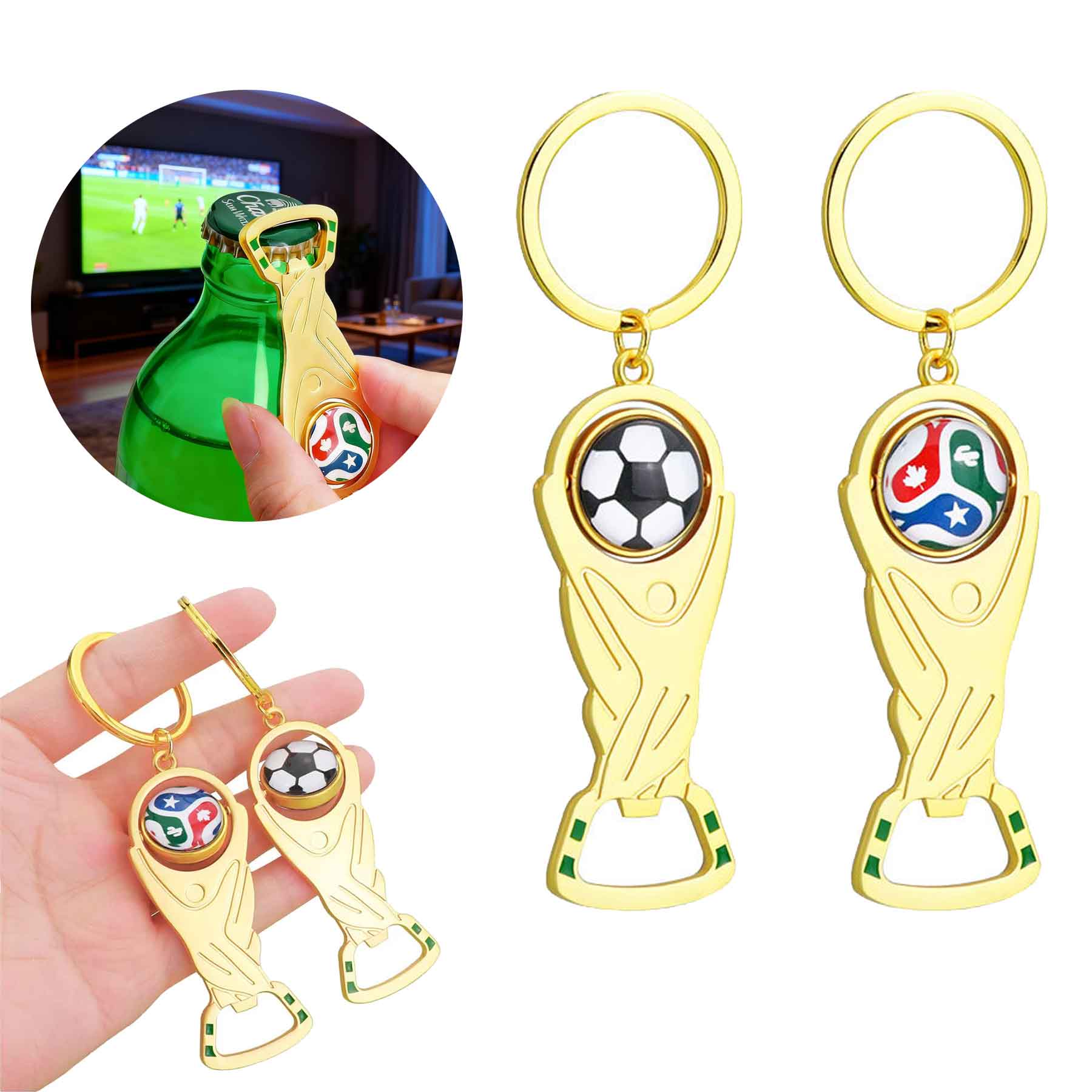 World Cup Bottle Opener Keychain