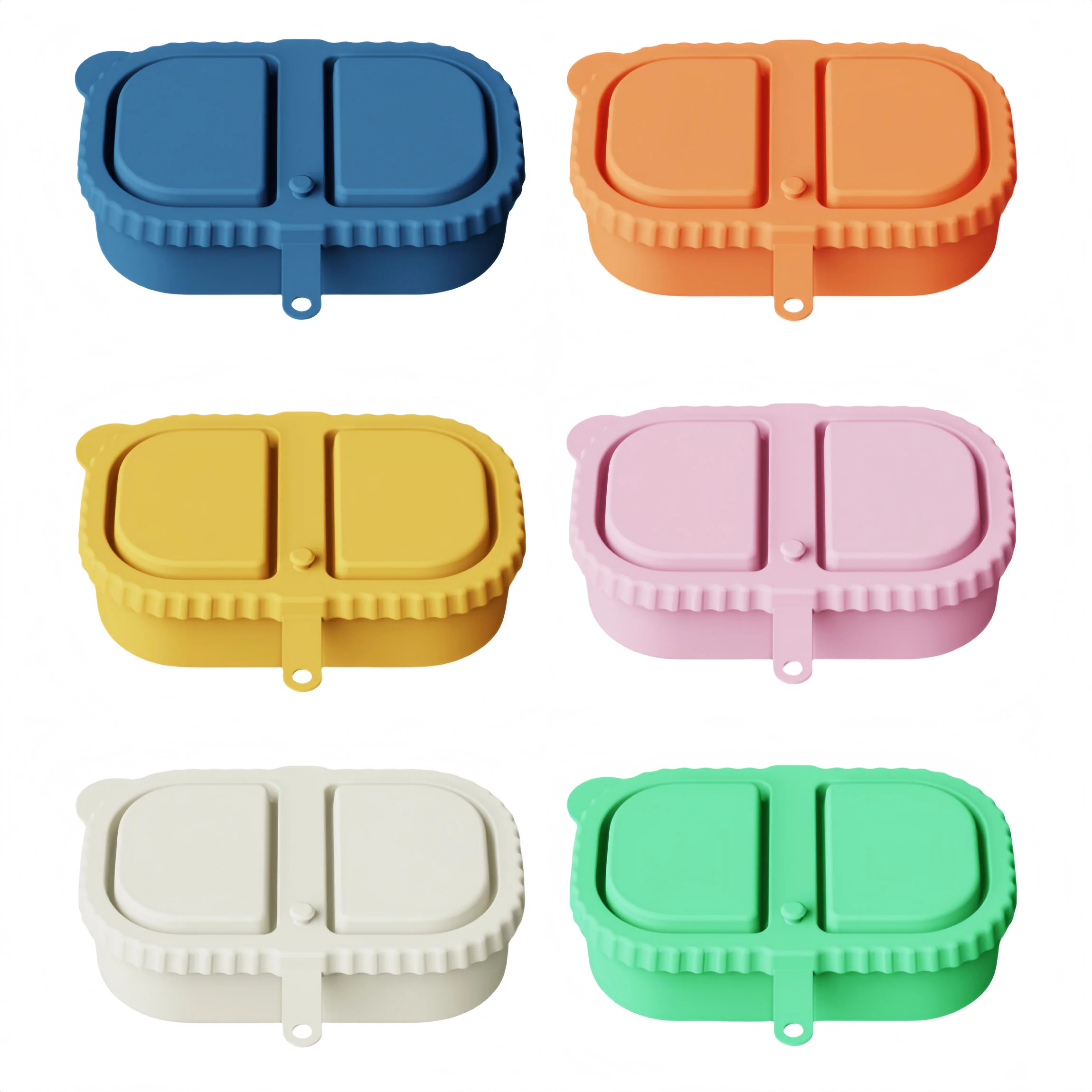 9.5 Ounce Dual Compartment Silicone Snack Container