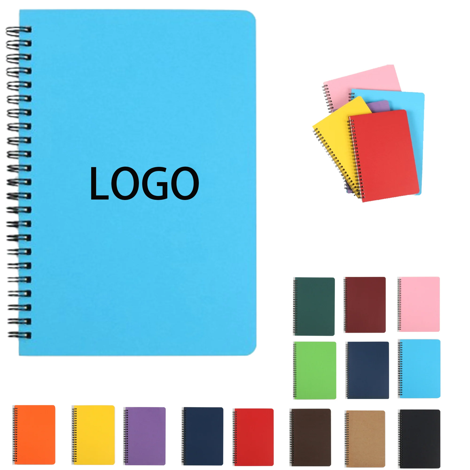 Spiral Notebook With Hardcover Plastic Waterproof A5