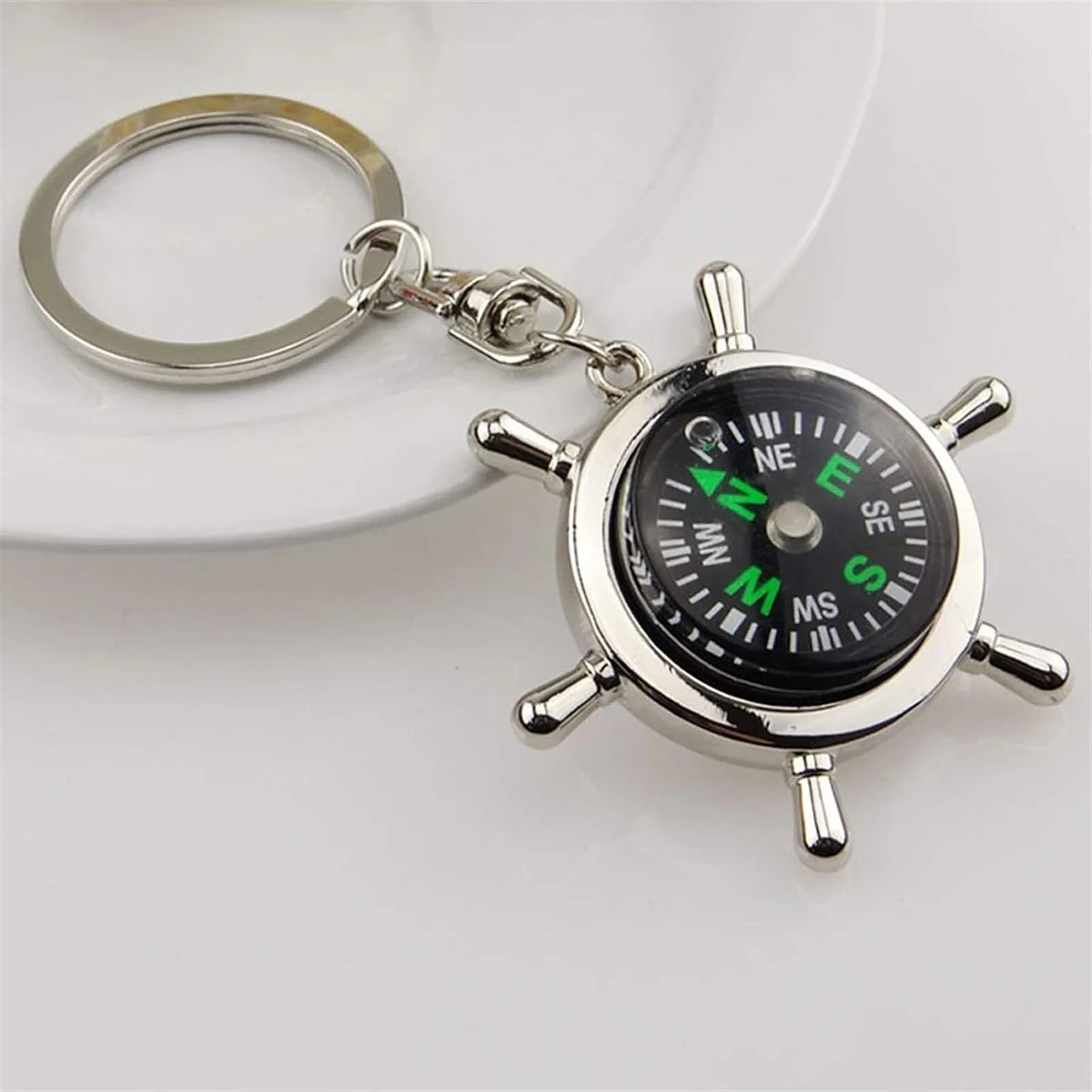 Promotional Gifts Zinc Alloy Compass Keychain