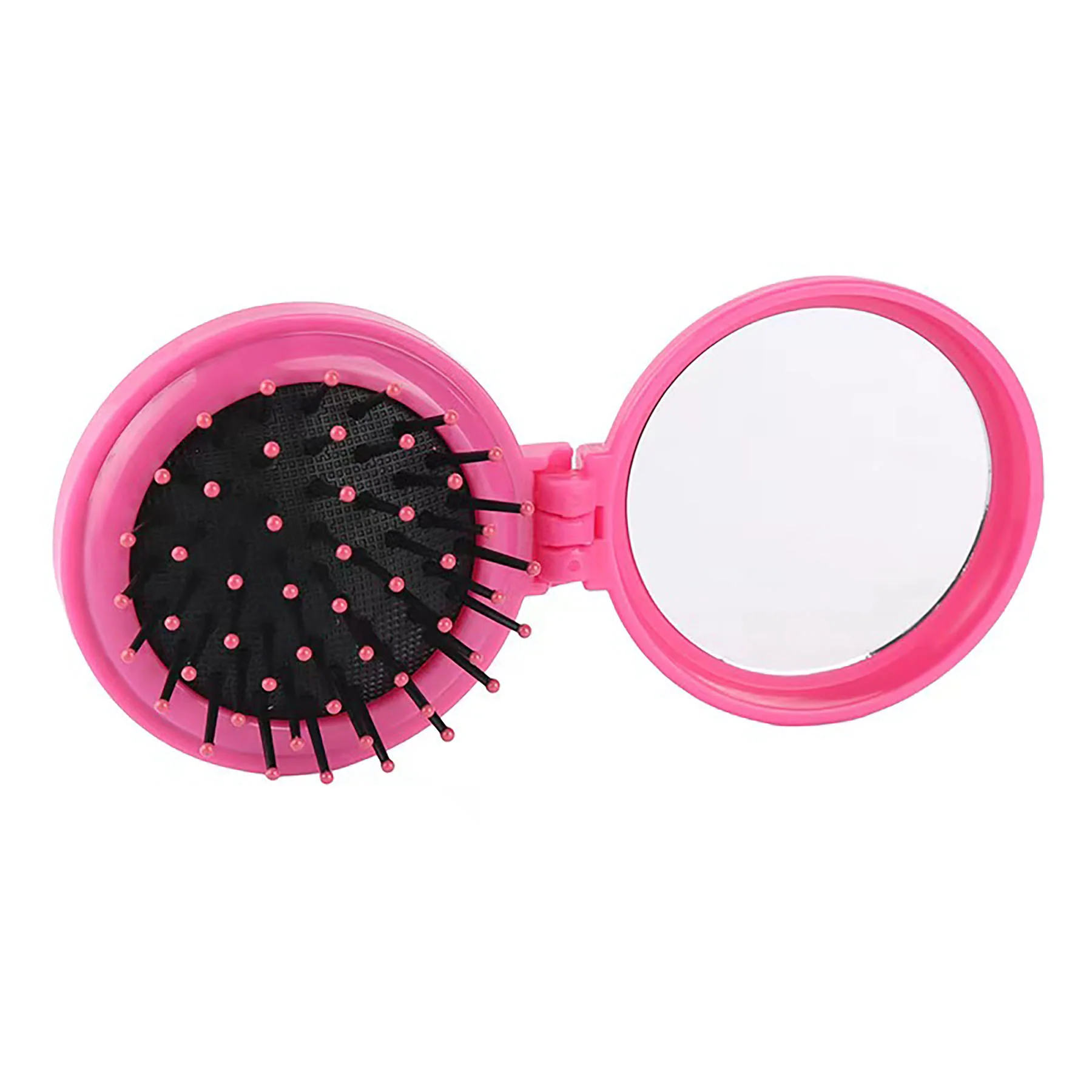 Folding Round Comb With Mirror