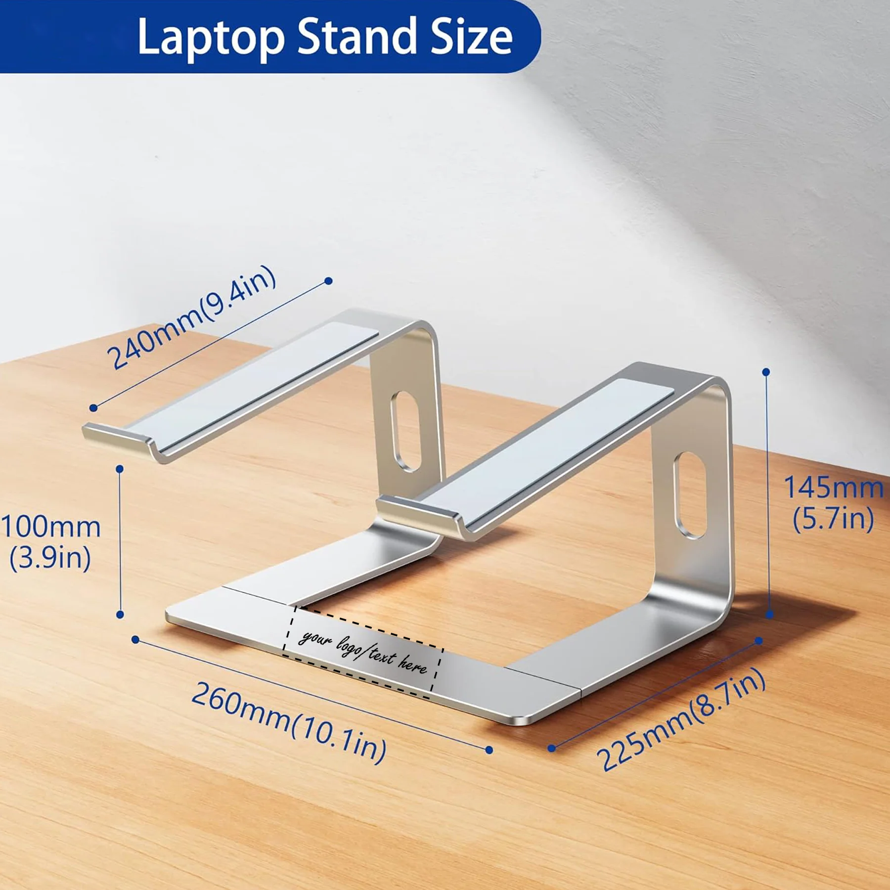 Ergonomic Aluminum Laptop Stand