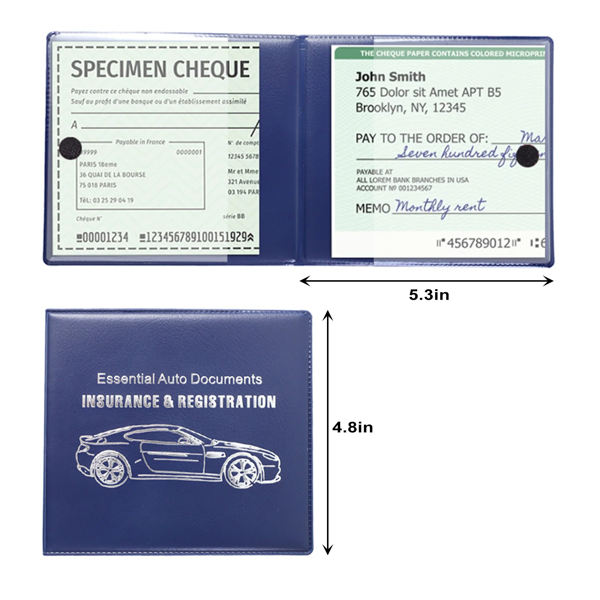 Car Registration and Insurance Card Holder