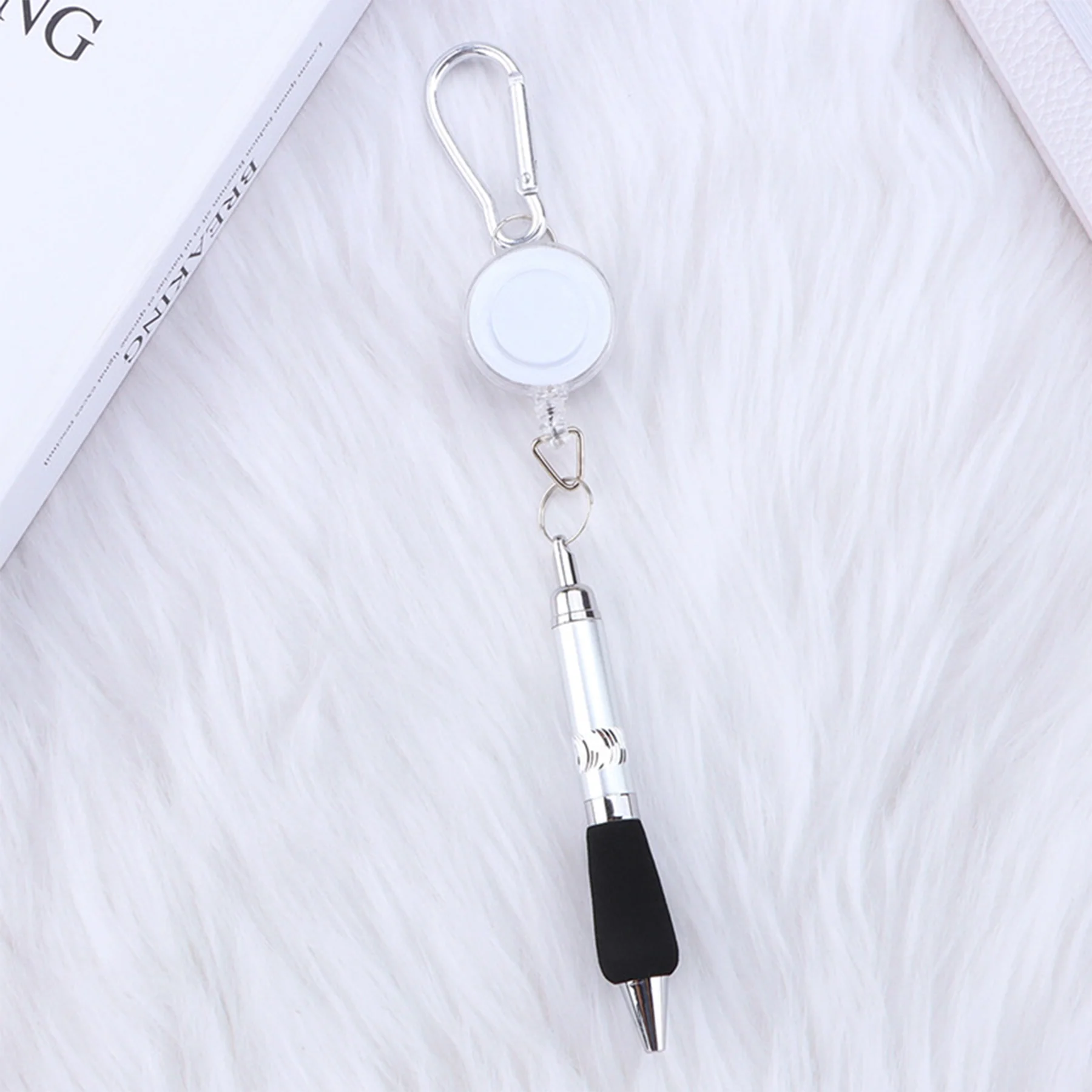 Carabiner Retractable Badge Reel With Pen