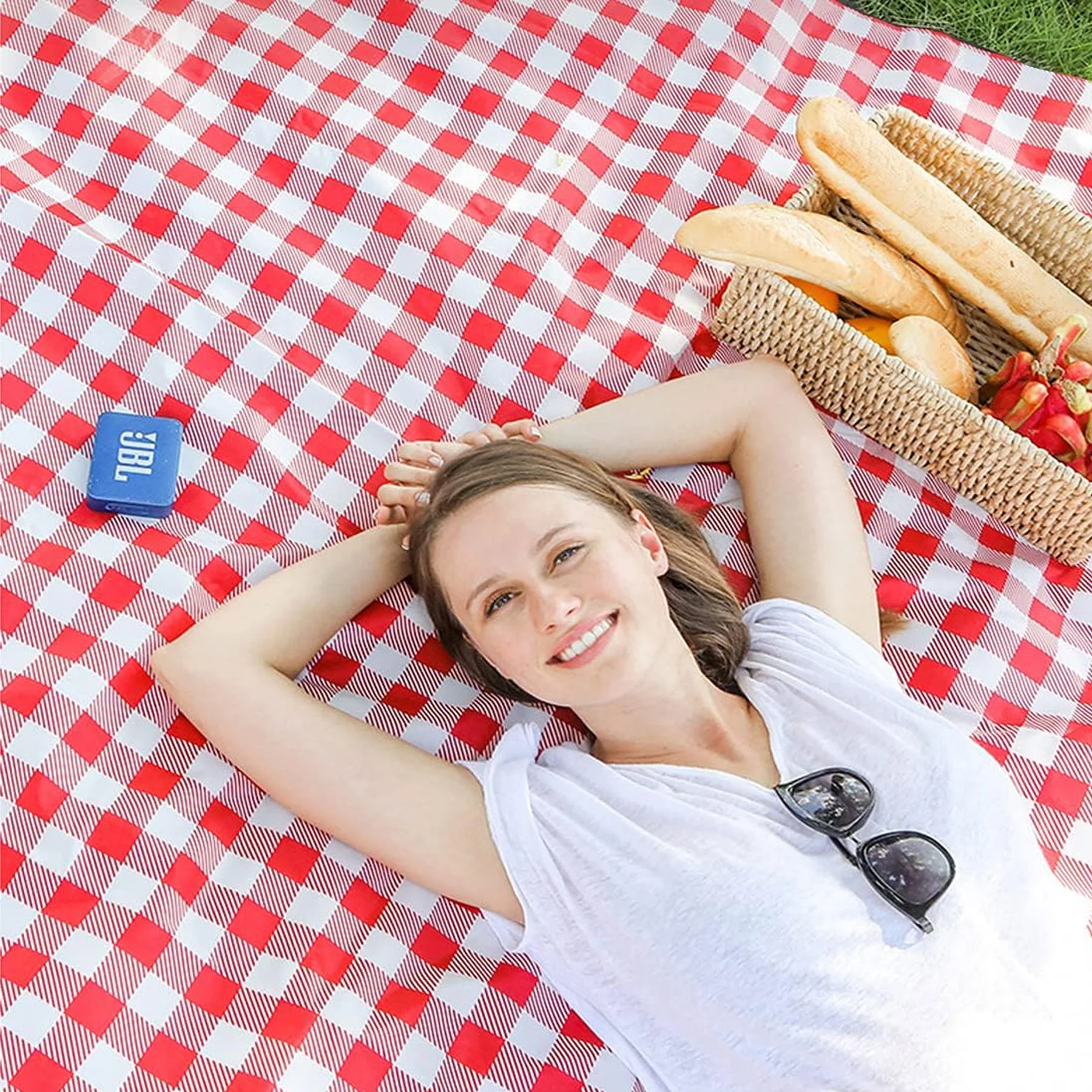 Extra Large Plaid Picnic Blanket