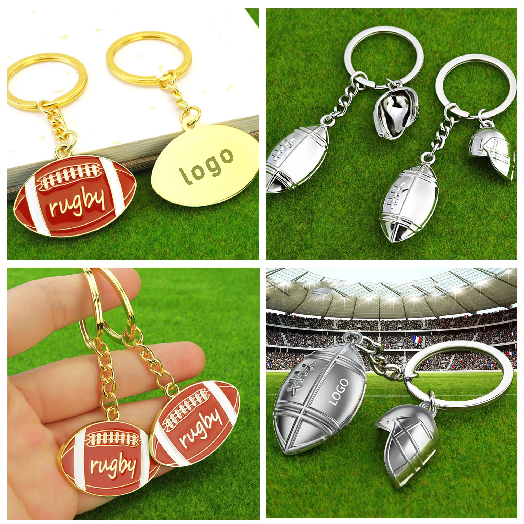Metal Sport Pendant Keychain