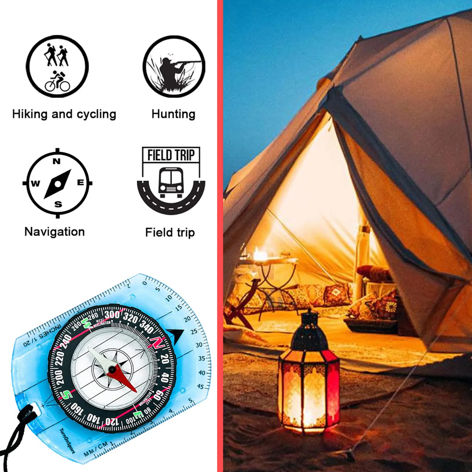 Outdoor Multifunctional Orientation Compass