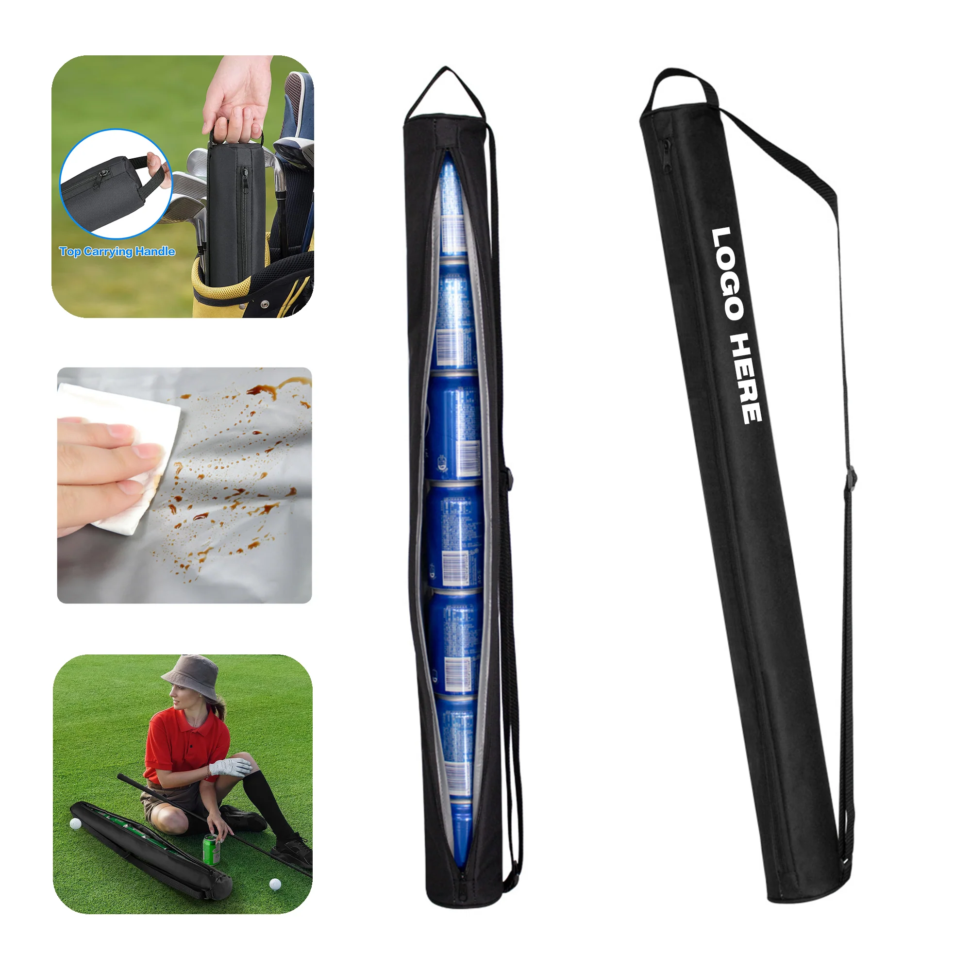 Cylindrical Crossbody Bag Insulated Cooler Bag