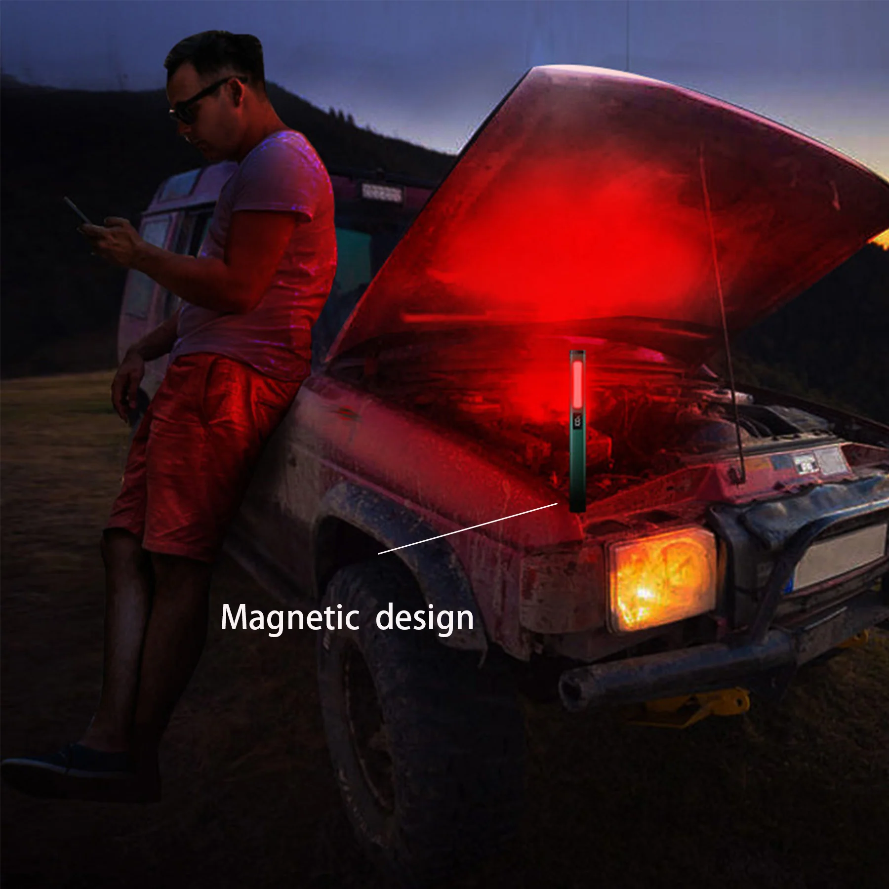 Rechargeable Magnetic COB Flashlight Auto Repair Work Light