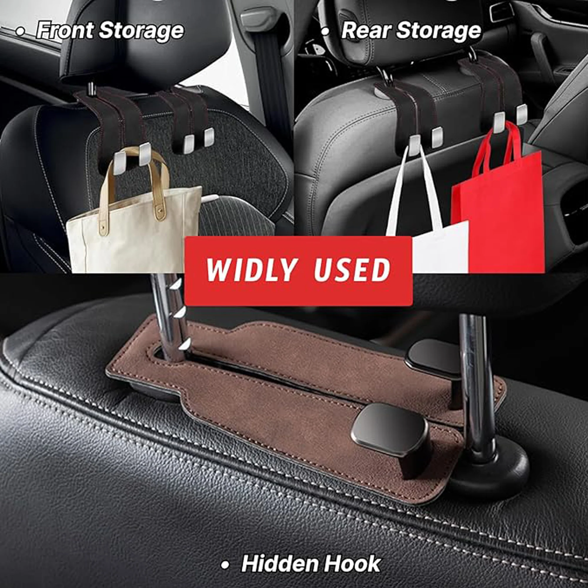 Car Seat Leather Hooks For Headrest