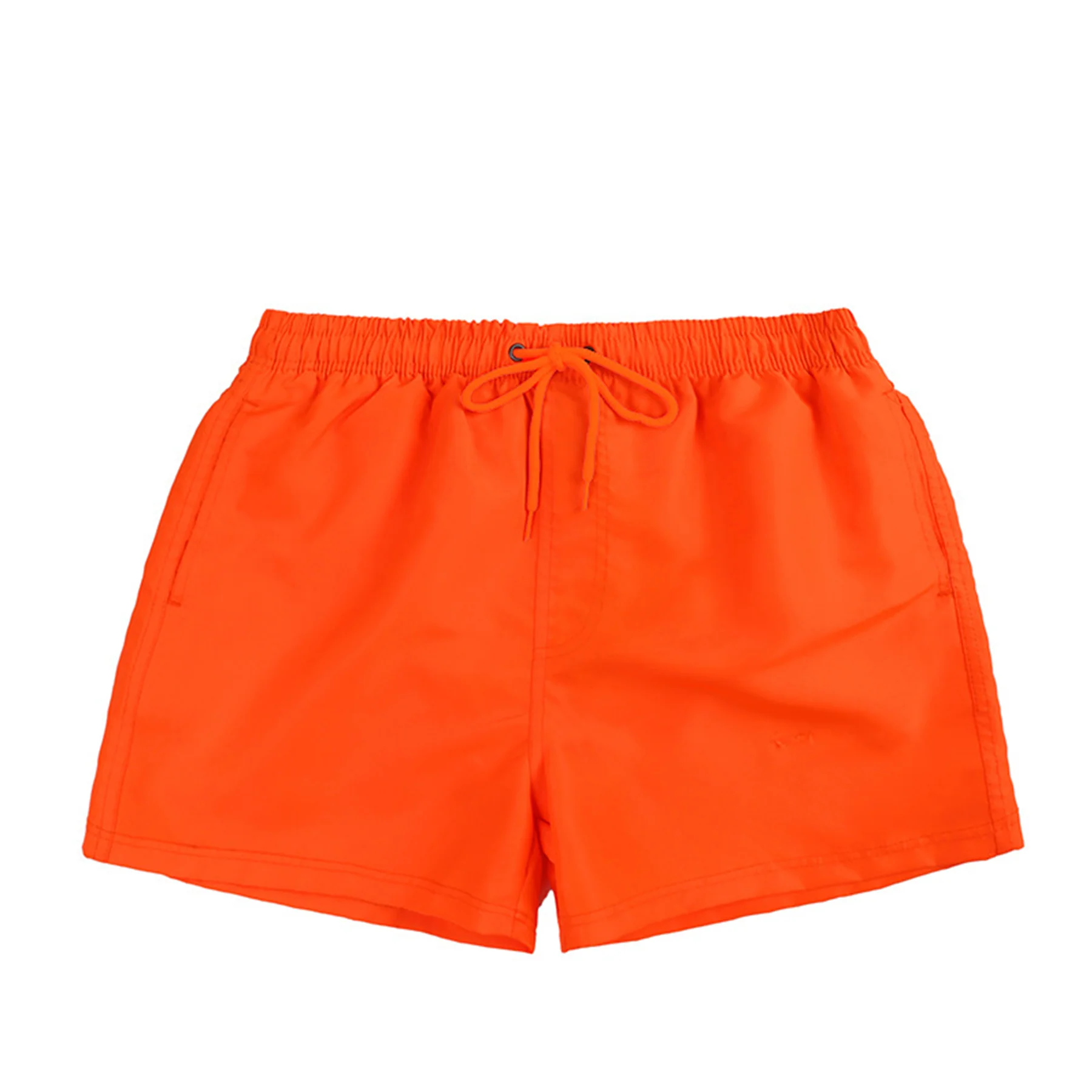 Summer Solid Color Elastic Quick Dry Lightweight Beach Short