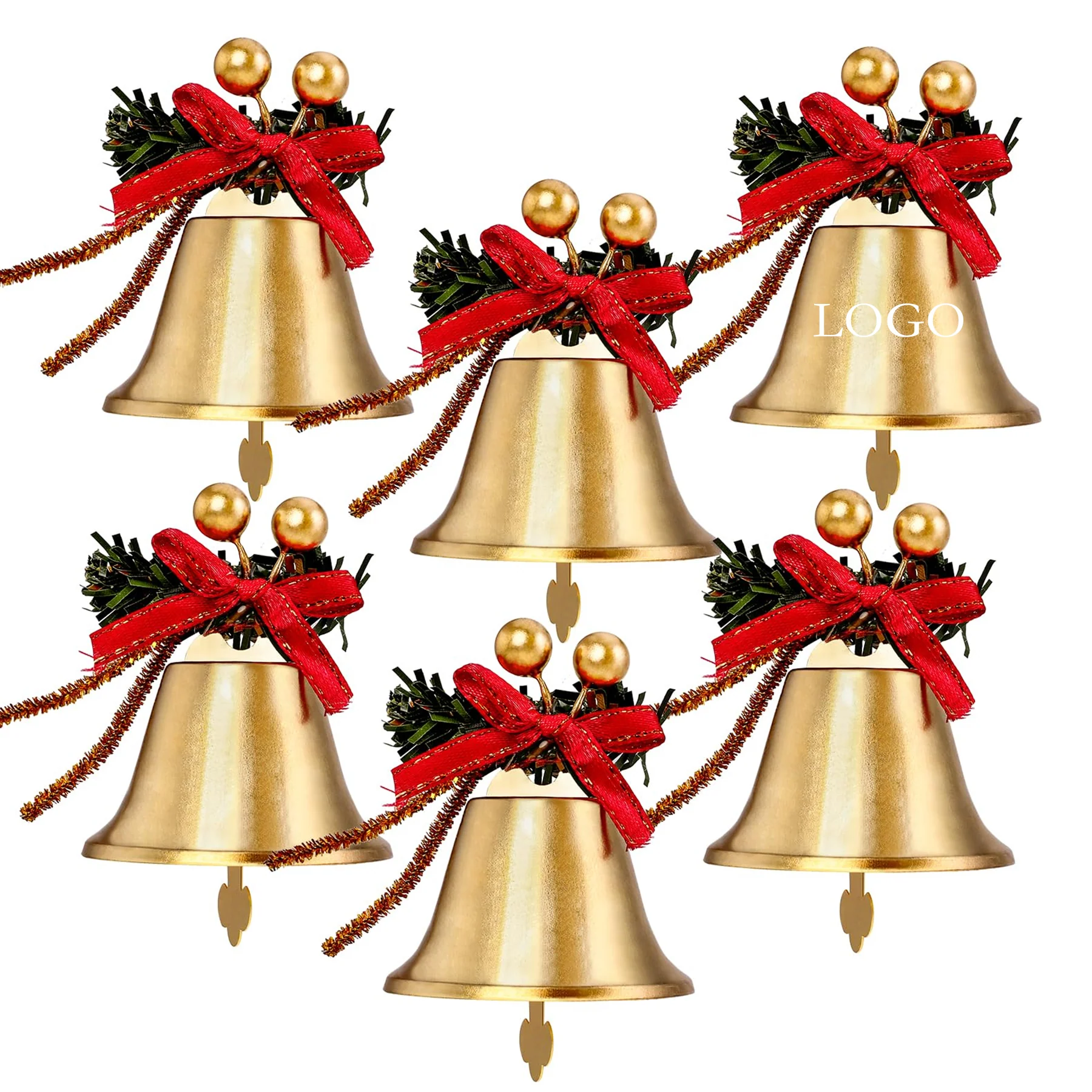 Christmas Metal Gold Jingle Bells