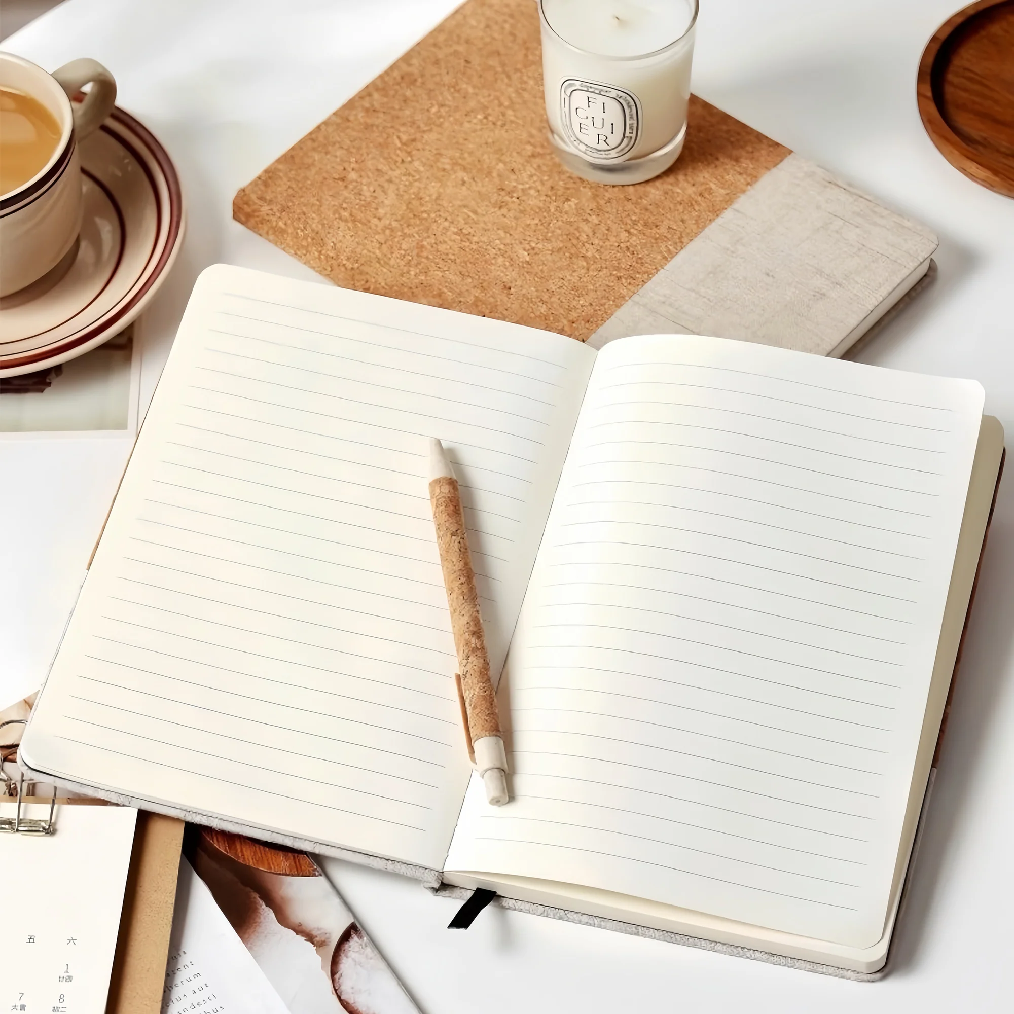 A5 Eco-Friendly Cork/Tea/Coffee Grounds Cover Notebook