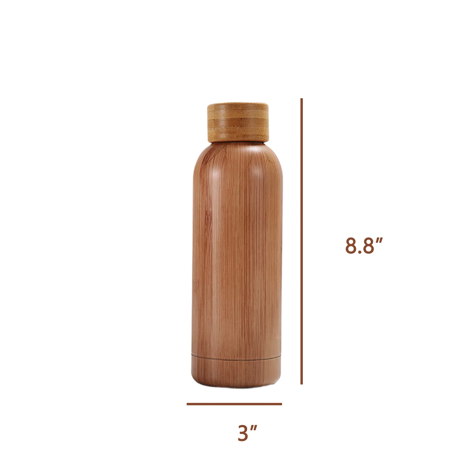 17 Oz Stainless Steel Woodgrain Vacuum Cup