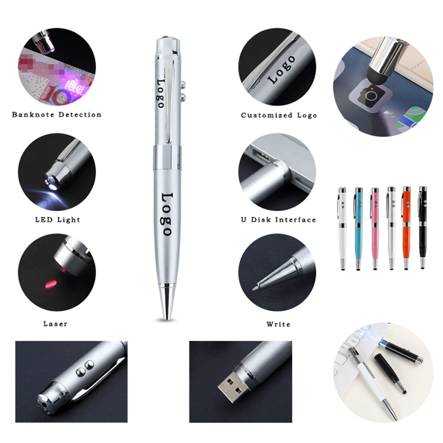 6-in-1 Multifunctional Laser USB Pen
