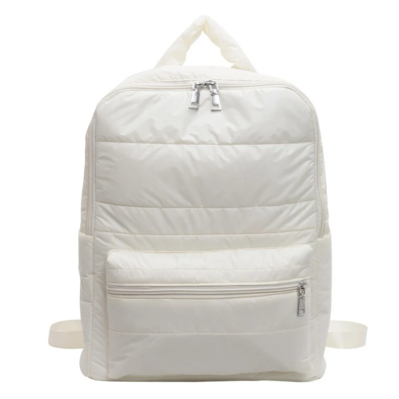 Puffer Quilted Backpack For Fall Casual Use