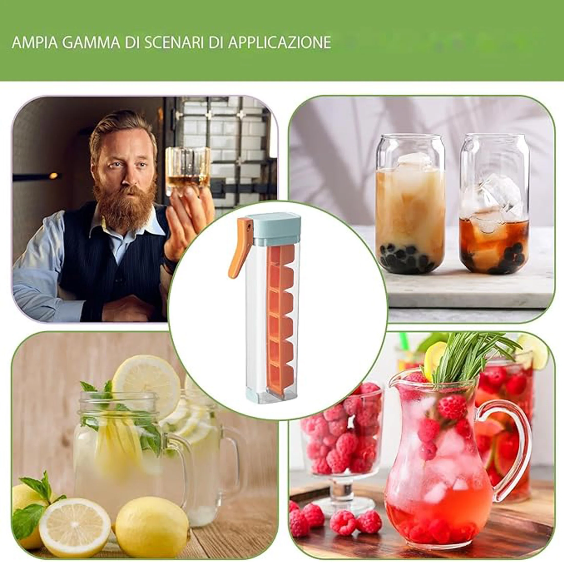 Ice Cube Tray With Lid & Bin