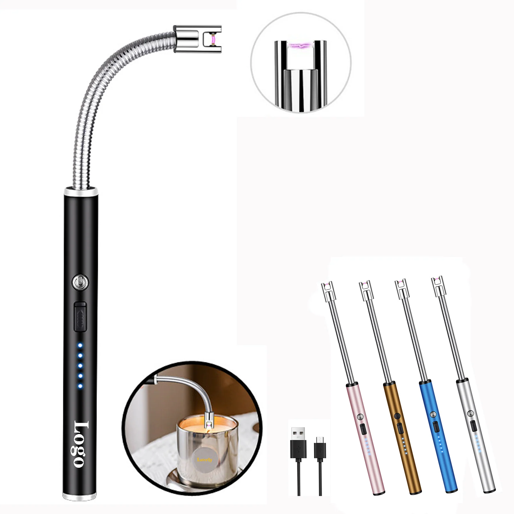 USB Rechargeable Arc Lighter For Kitchen