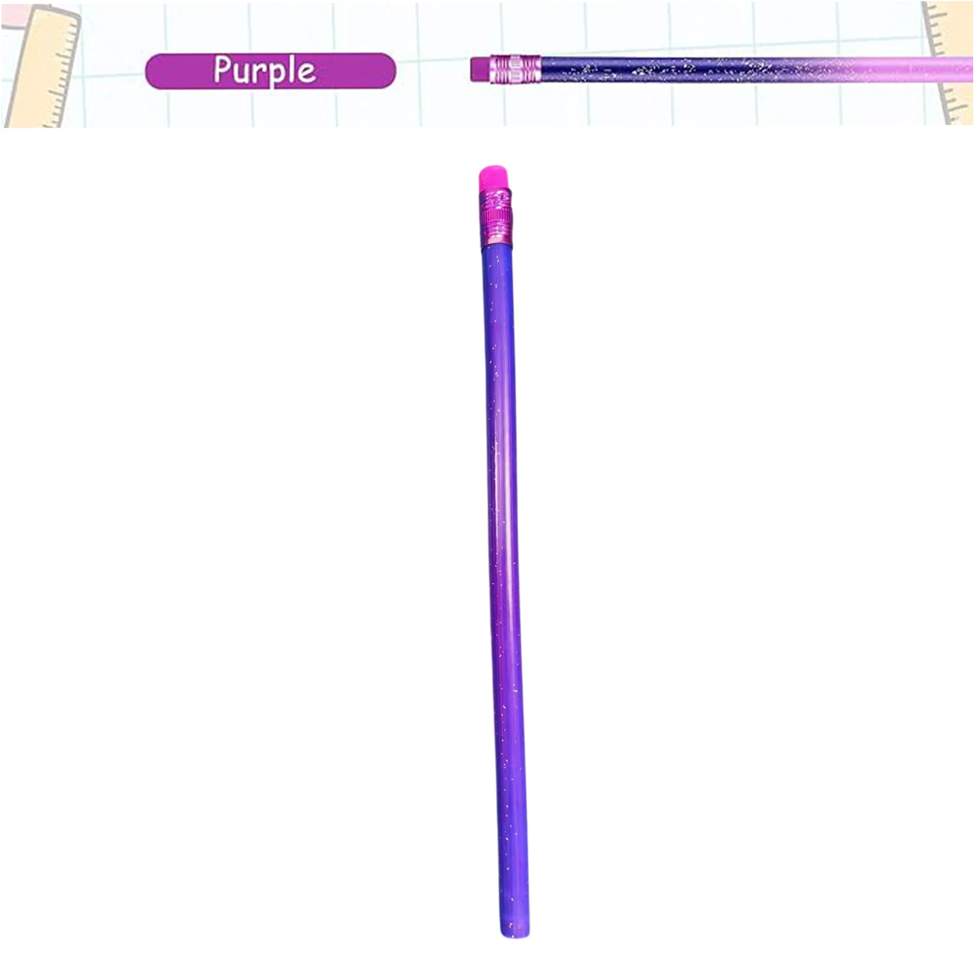 Color Changing Metallic Glitter Wooden Pencil