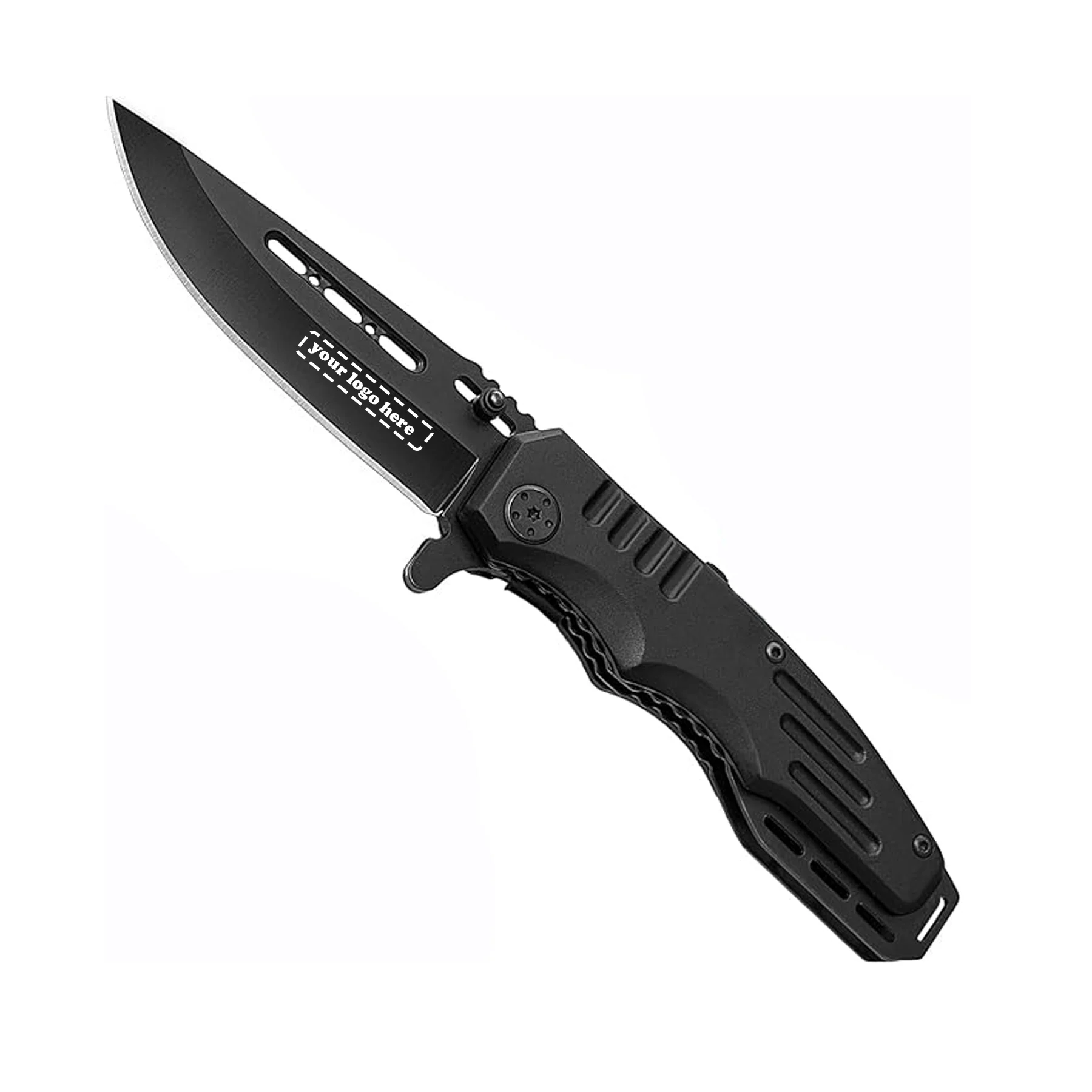 Safety Lock Tactical Folding Knife With Aluminum Handle