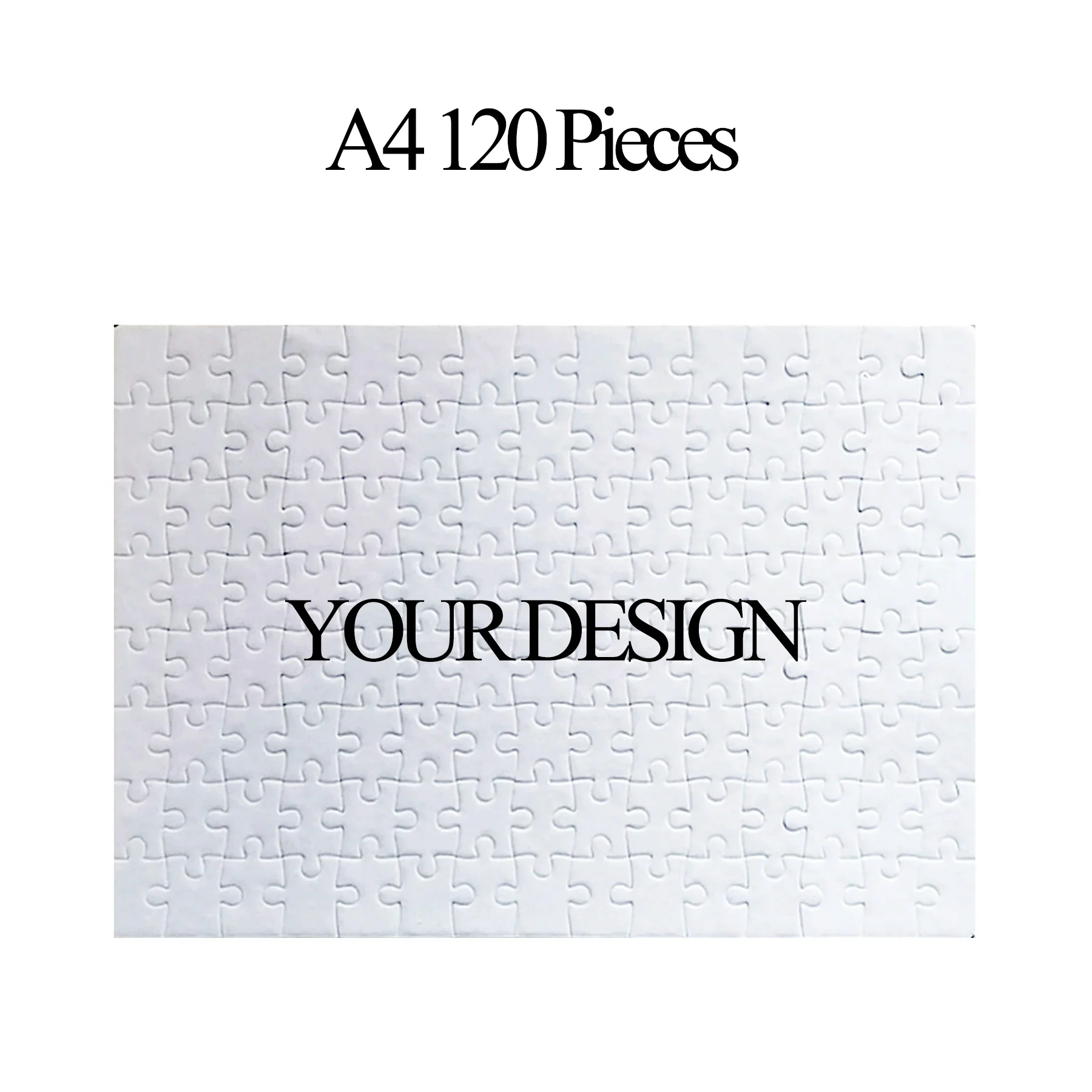 A4 Blank Pearlized 120 Pieces Jigsaw Puzzle