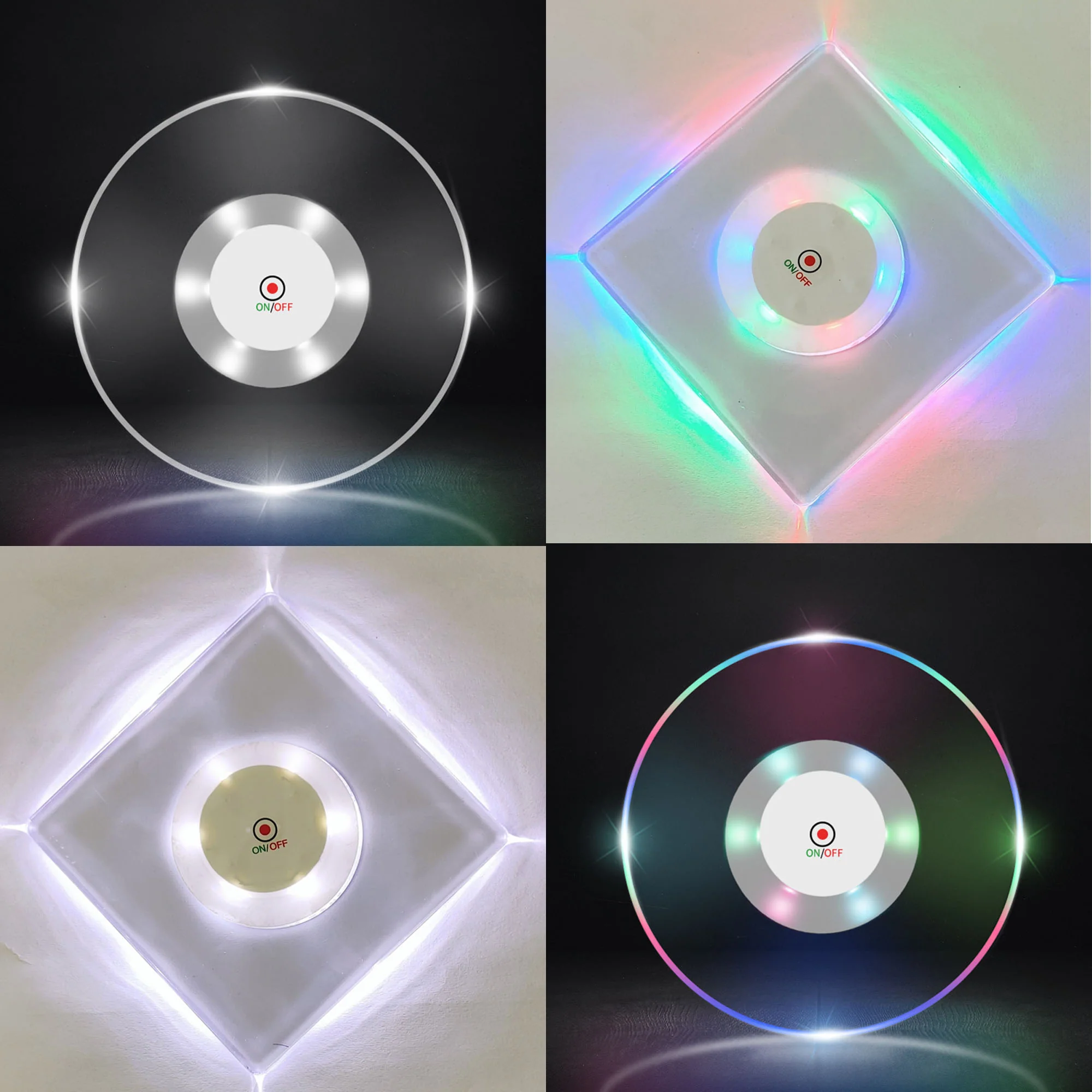 Acrylic Led Flash Drinks Coaster