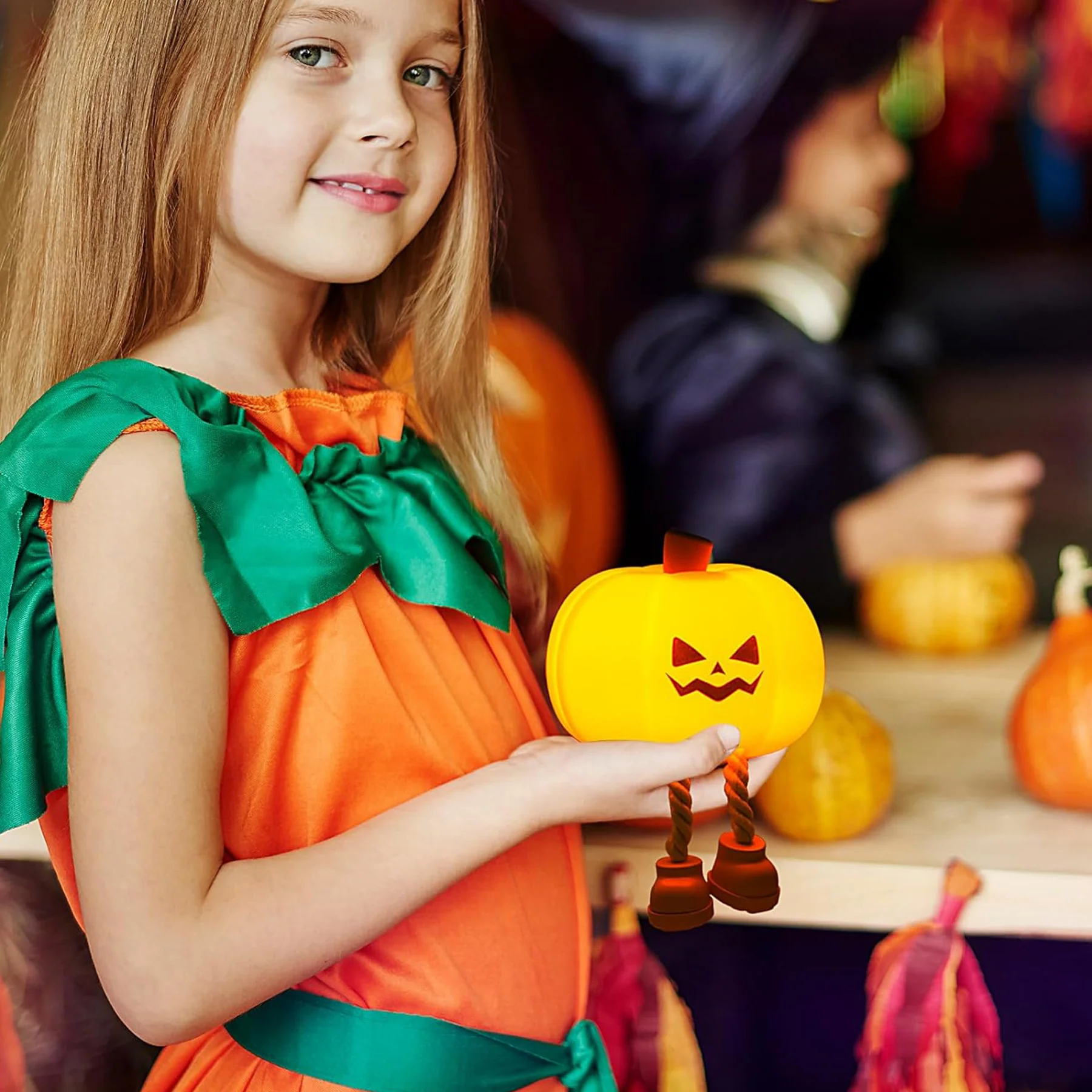 Silicone Rechargeable Bedside Touch Pumpkin Night Light