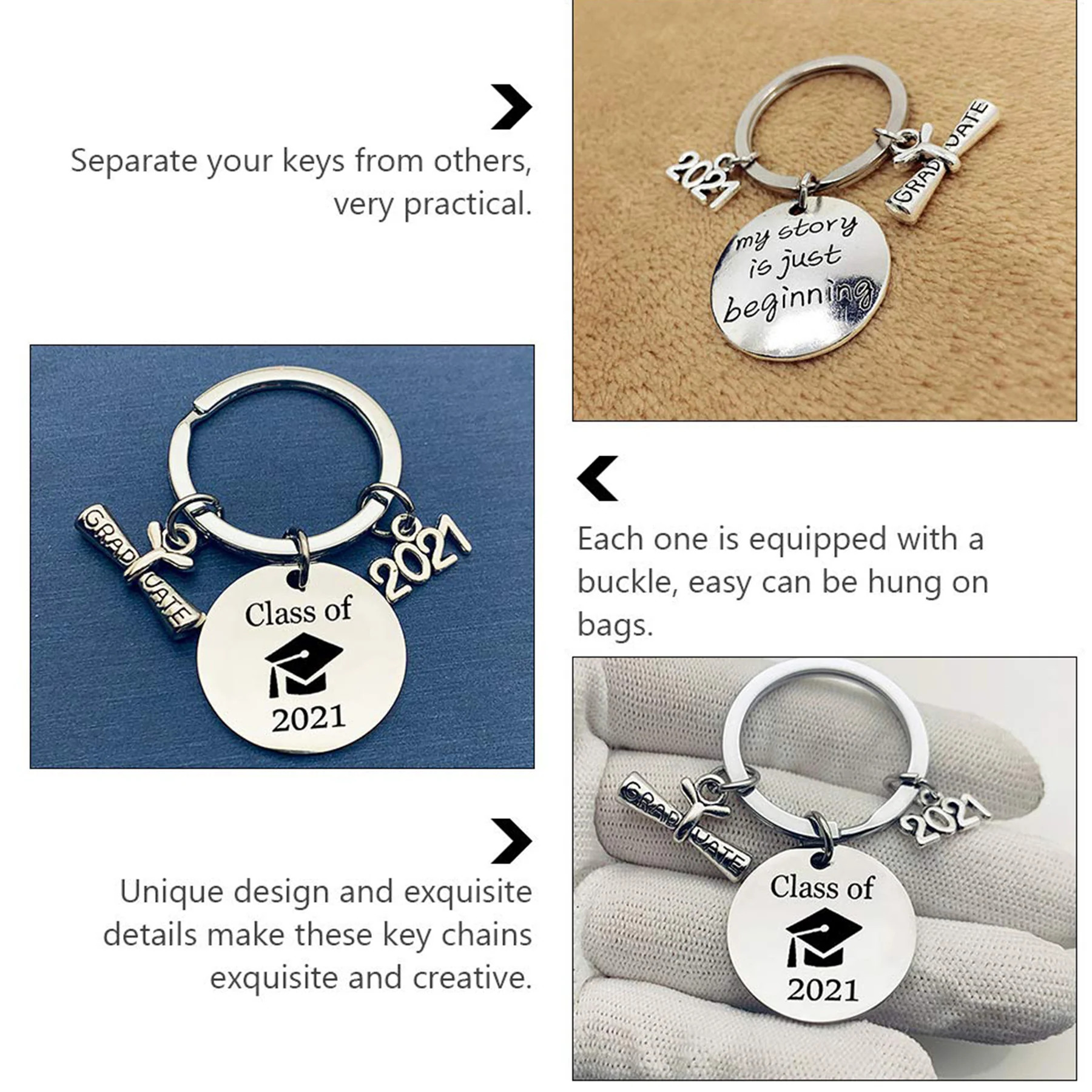 Metal Keychain Memorial Decoration