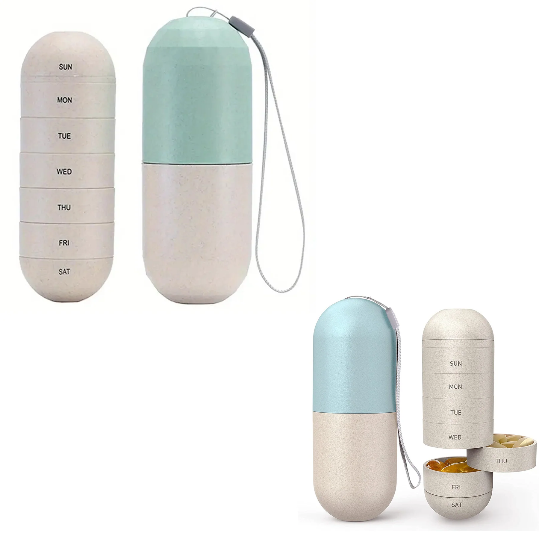 Travel 7-Day Pill Storage Box