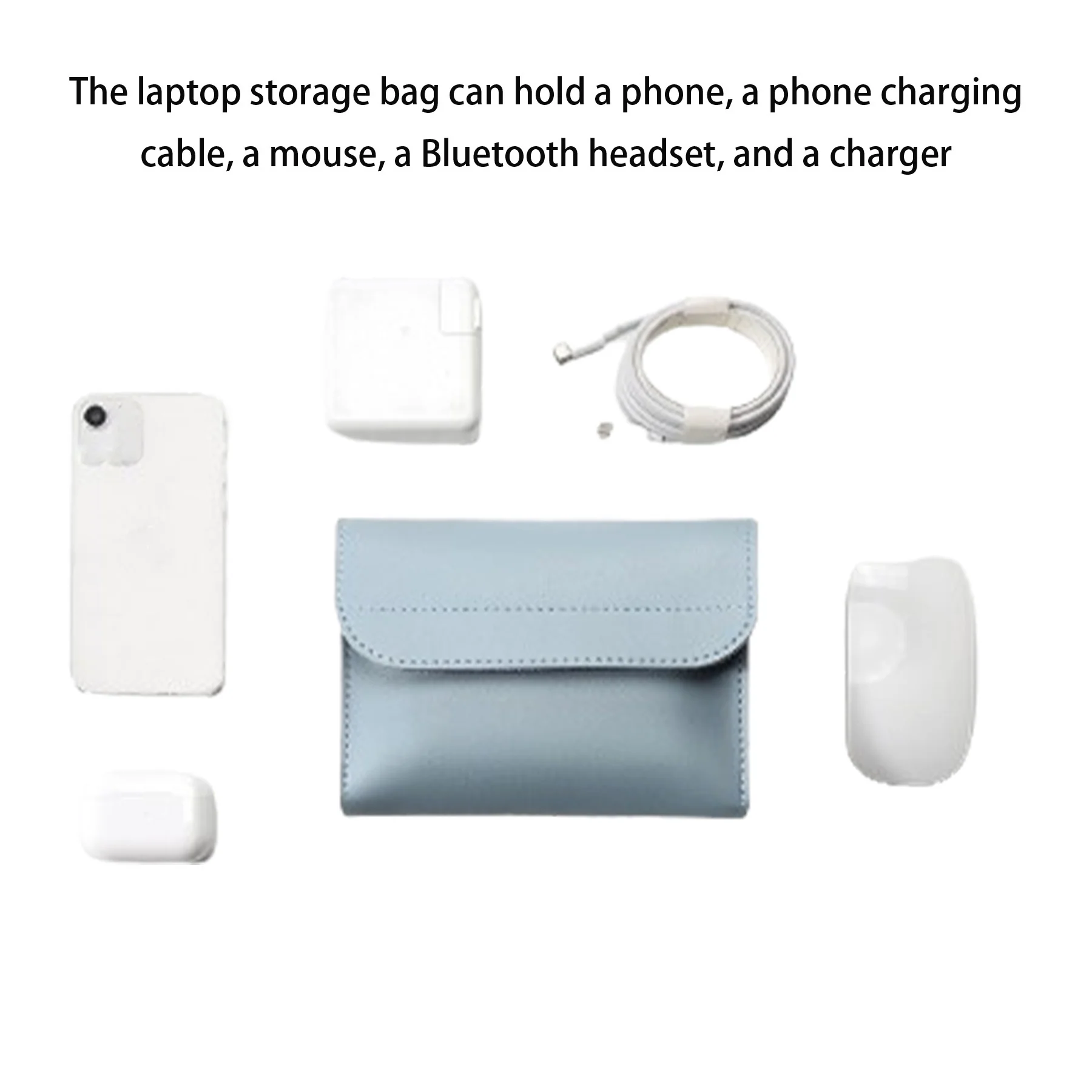 Leather Laptop Sleeve Case With Small Bag