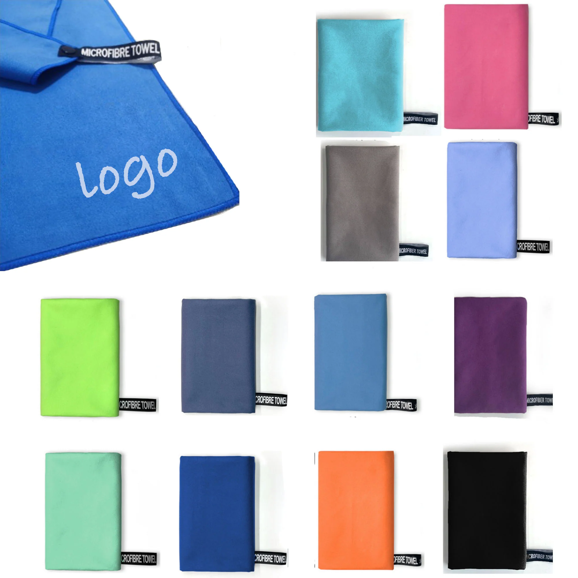 Full Color Microfiber Beach Towel (16" x 30")