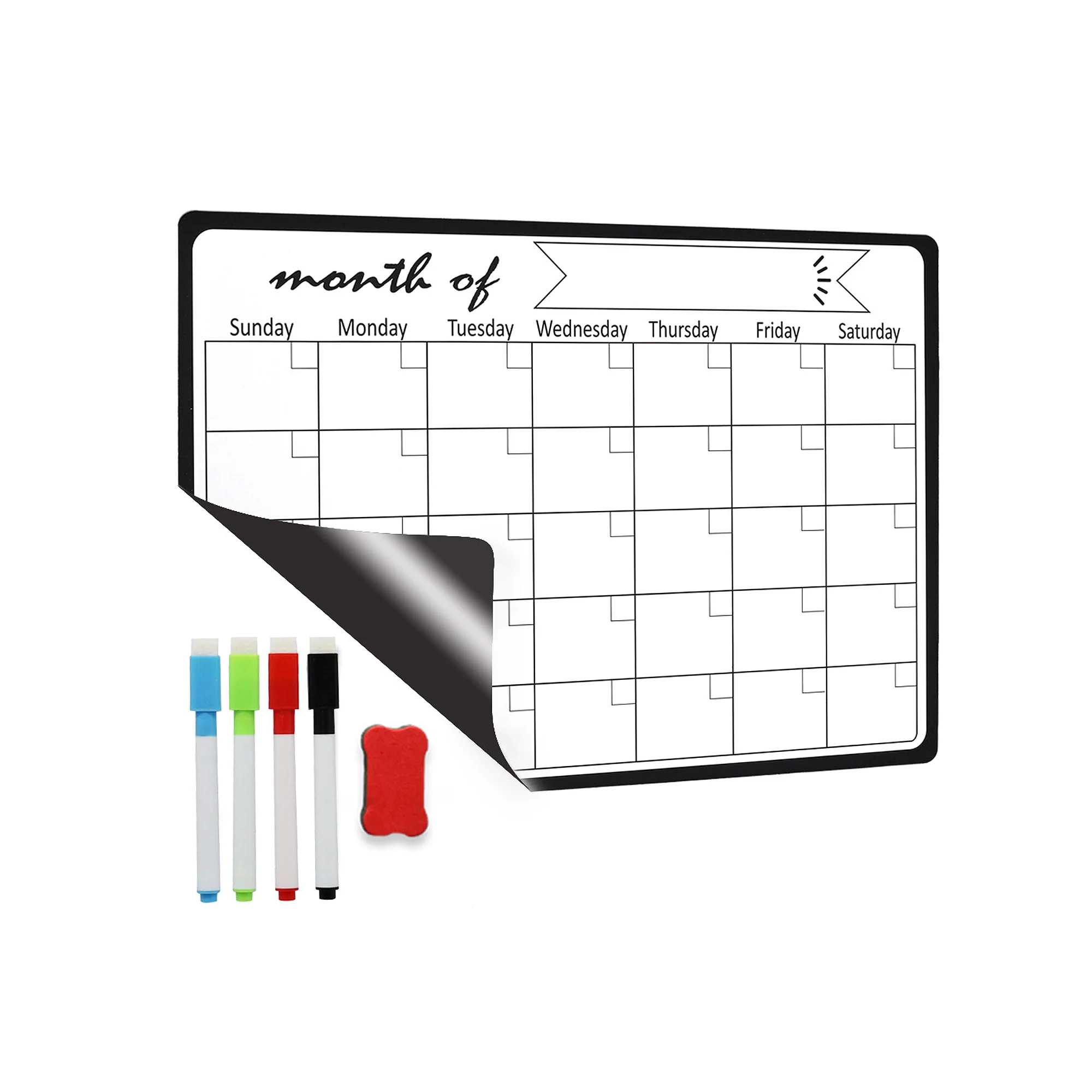 Soft Magnetic Dry Erase Schedule Refrigerator Sticker