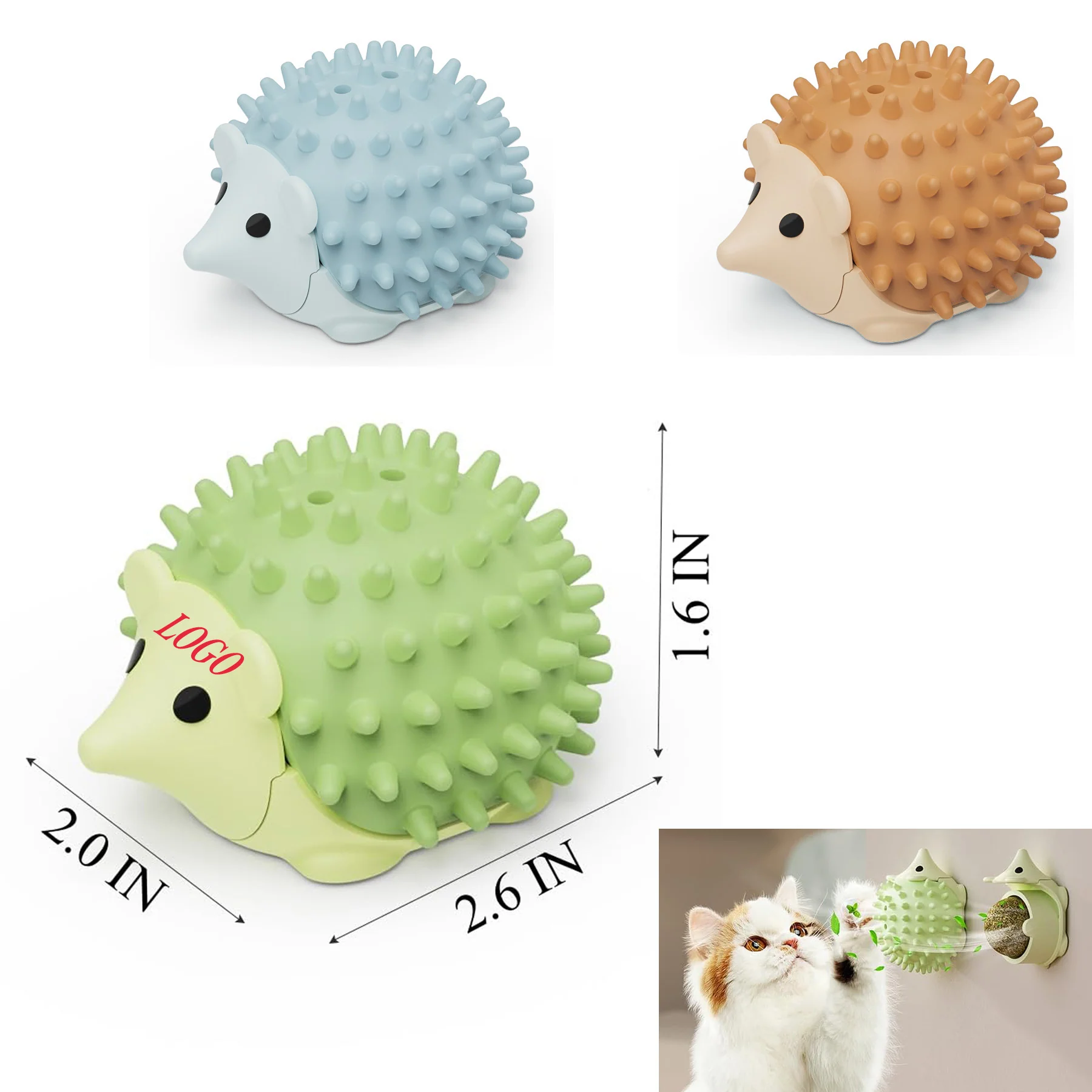 Cat Licking Catnip Ball Toy