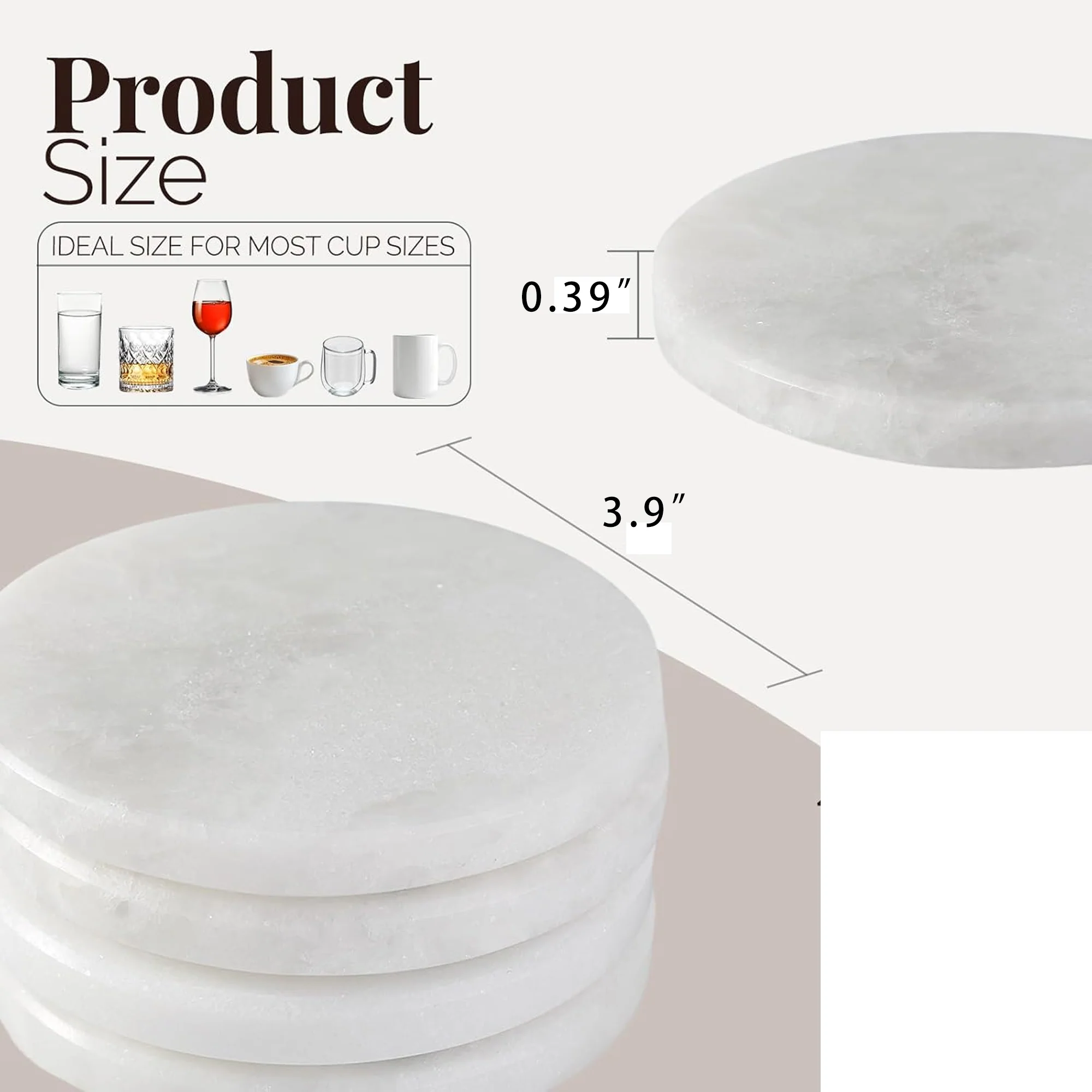 White Marble Coaster