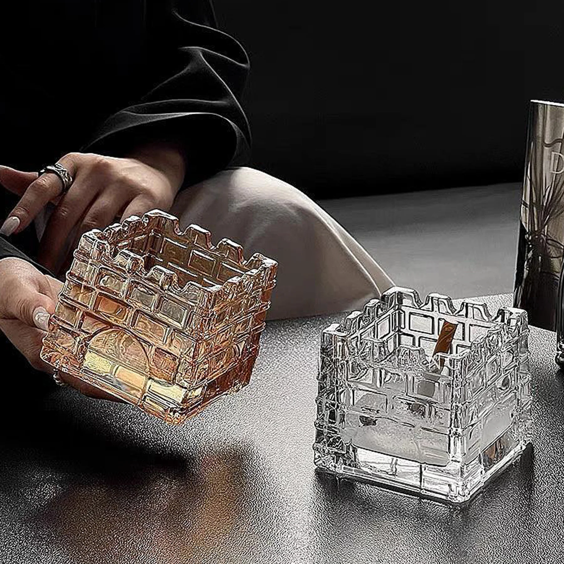 Castle Glass Ashtray for Home & Office