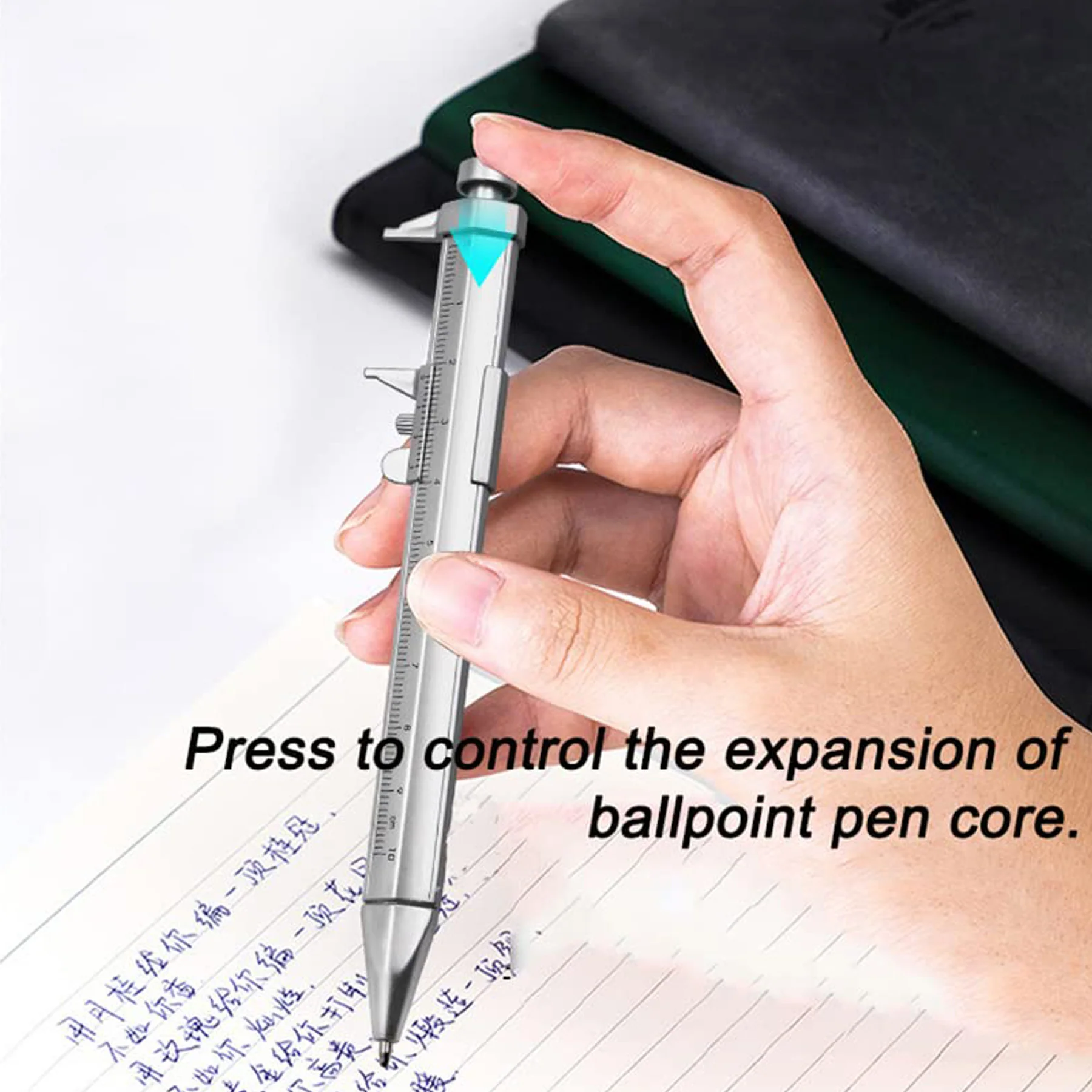 2 in 1 Vernier Caliper 0-100mm Ballpoint Pen Gadget