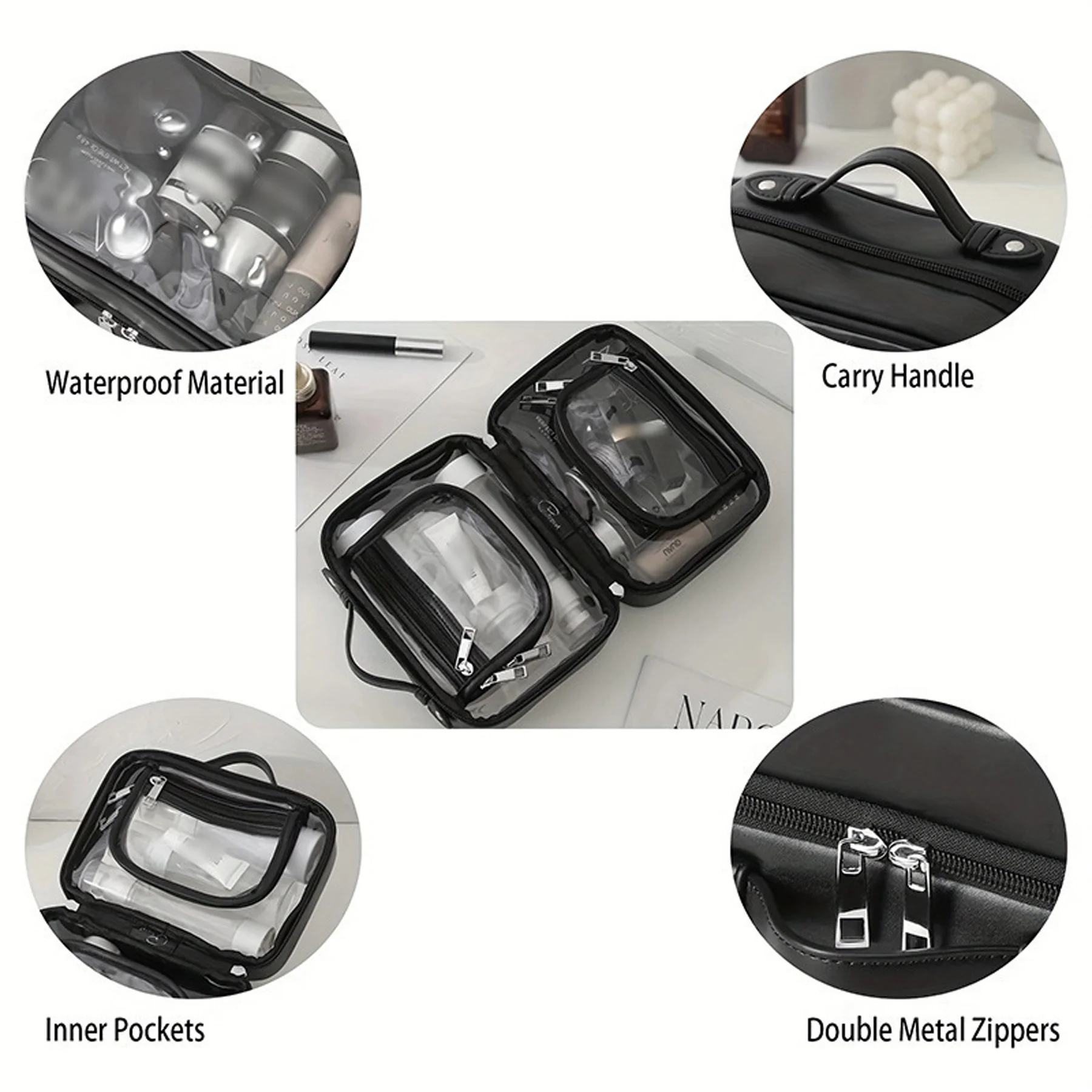 PVC Hanging Transparent Toiletry Bag