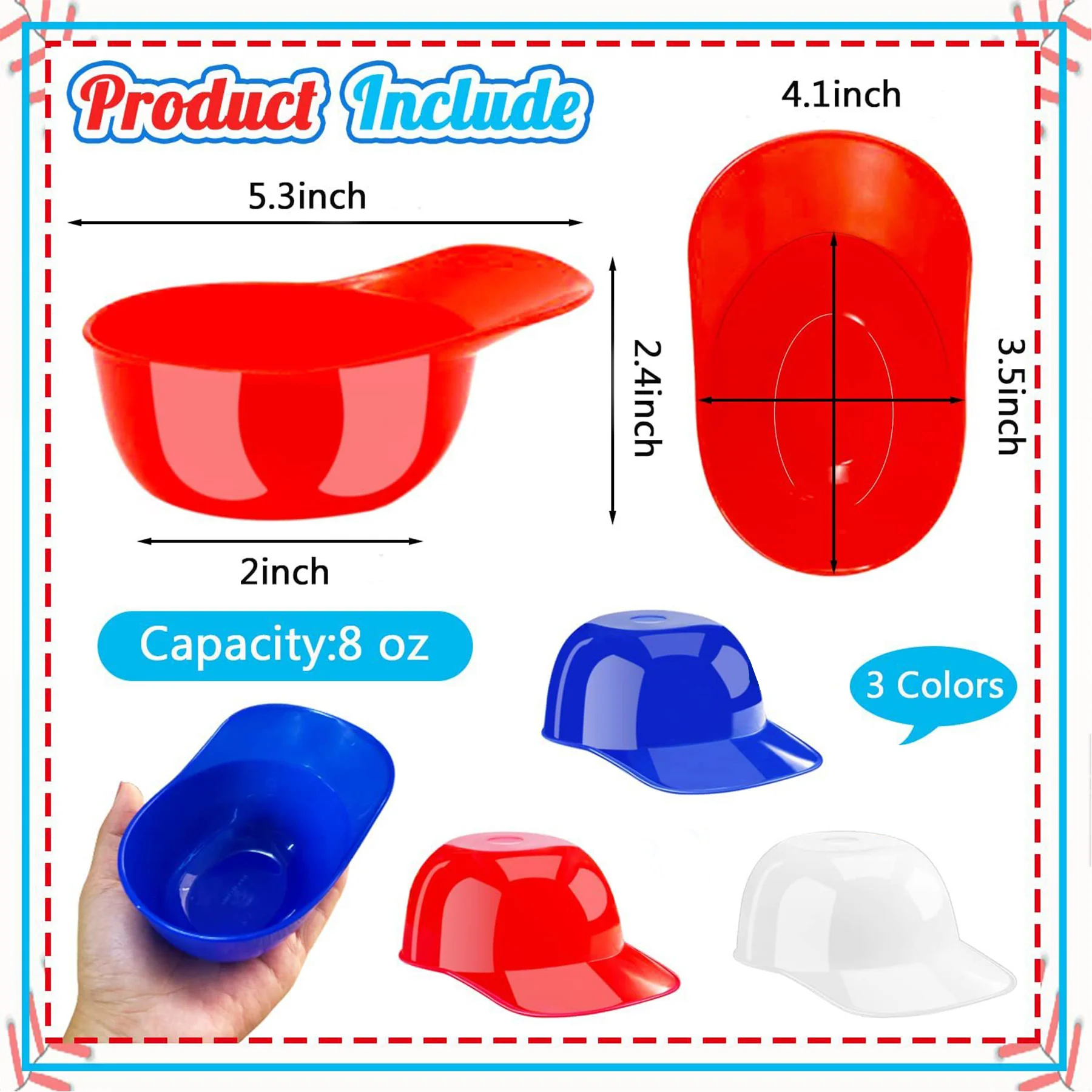 Baseball Cap-Shaped Ice Cream Bowl Candy Dish