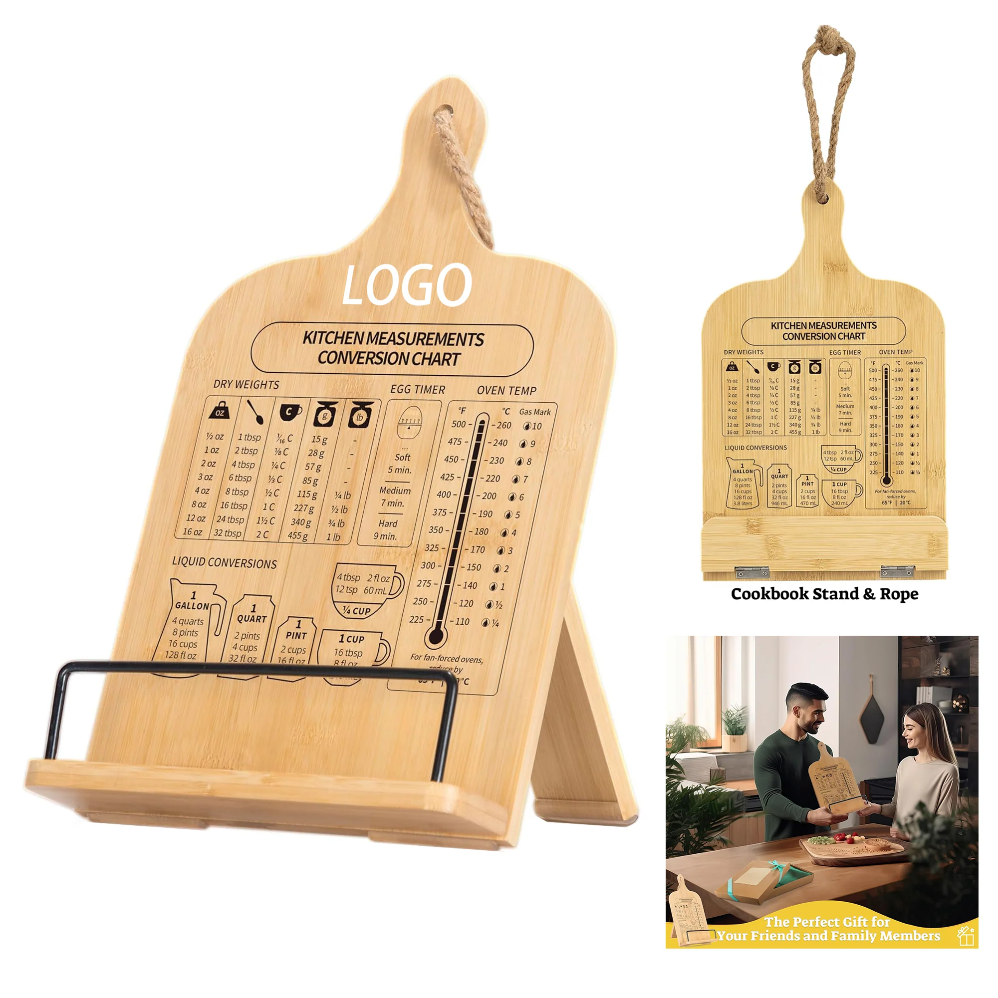Bamboo Cookbook Stand