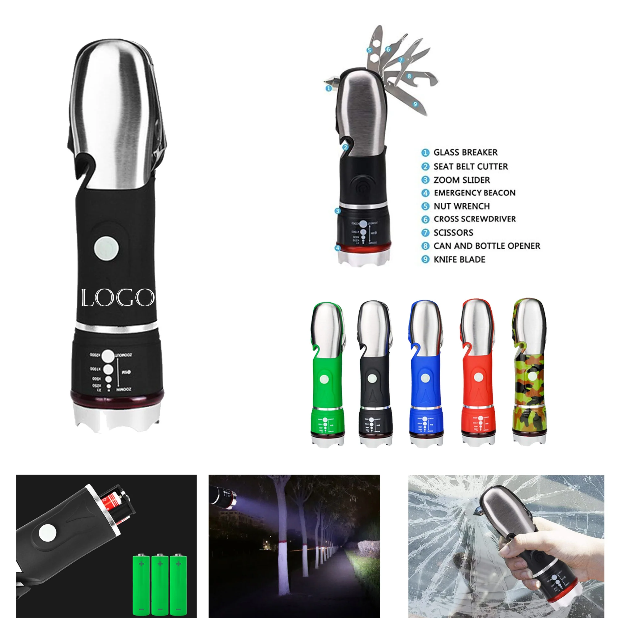 Multifunctional Car Emergency Flashlight